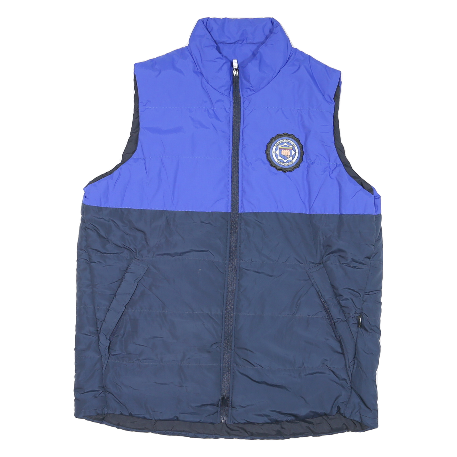 BOMAN Mens Blue & Navy Jacket M Polyester Blend Plain Zip Casual Lightweight Refurbished - N/A refurbished available on Cerqular
