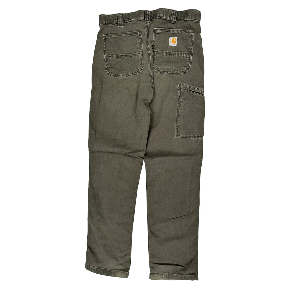 Carhartt Carpenter Trousers - 32W 34L Grey Cotton Refurbished - Thrifted (note: this is a term often used to describe second- refurbished available on Cerqular