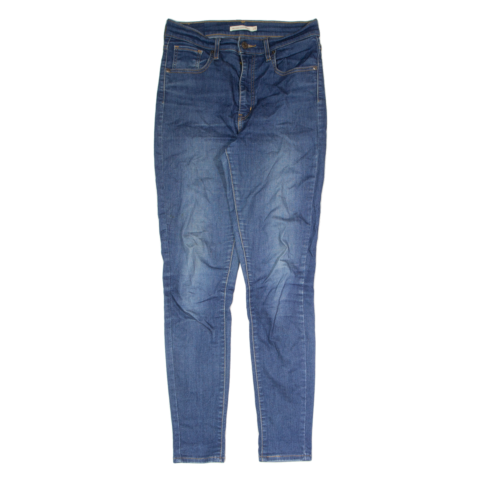 LEVI'S Mile High Womens Jeans Blue Slim Skinny Stone Wash W29 L30 Refurbished - N/A refurbished available on Cerqular