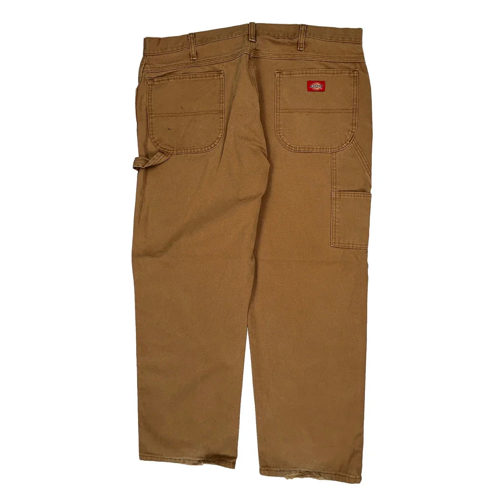 Dickies Carpenter Trousers - 38W 30L Brown Cotton Refurbished - Thrifted (note: this is a term often used to describe second- refurbished available on Cerqular