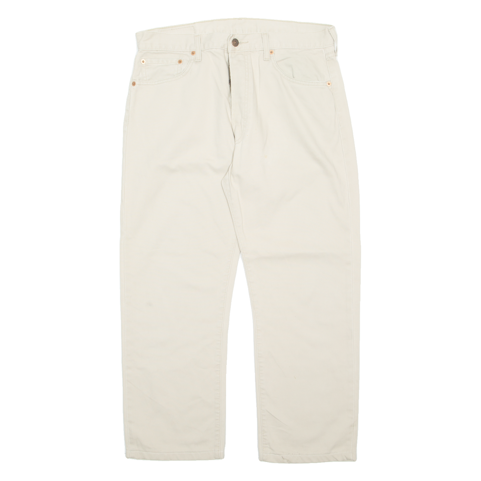 LEVI'S Mens Trousers Beige Regular Tapered W34 L26 Refurbished - N/A refurbished available on Cerqular
