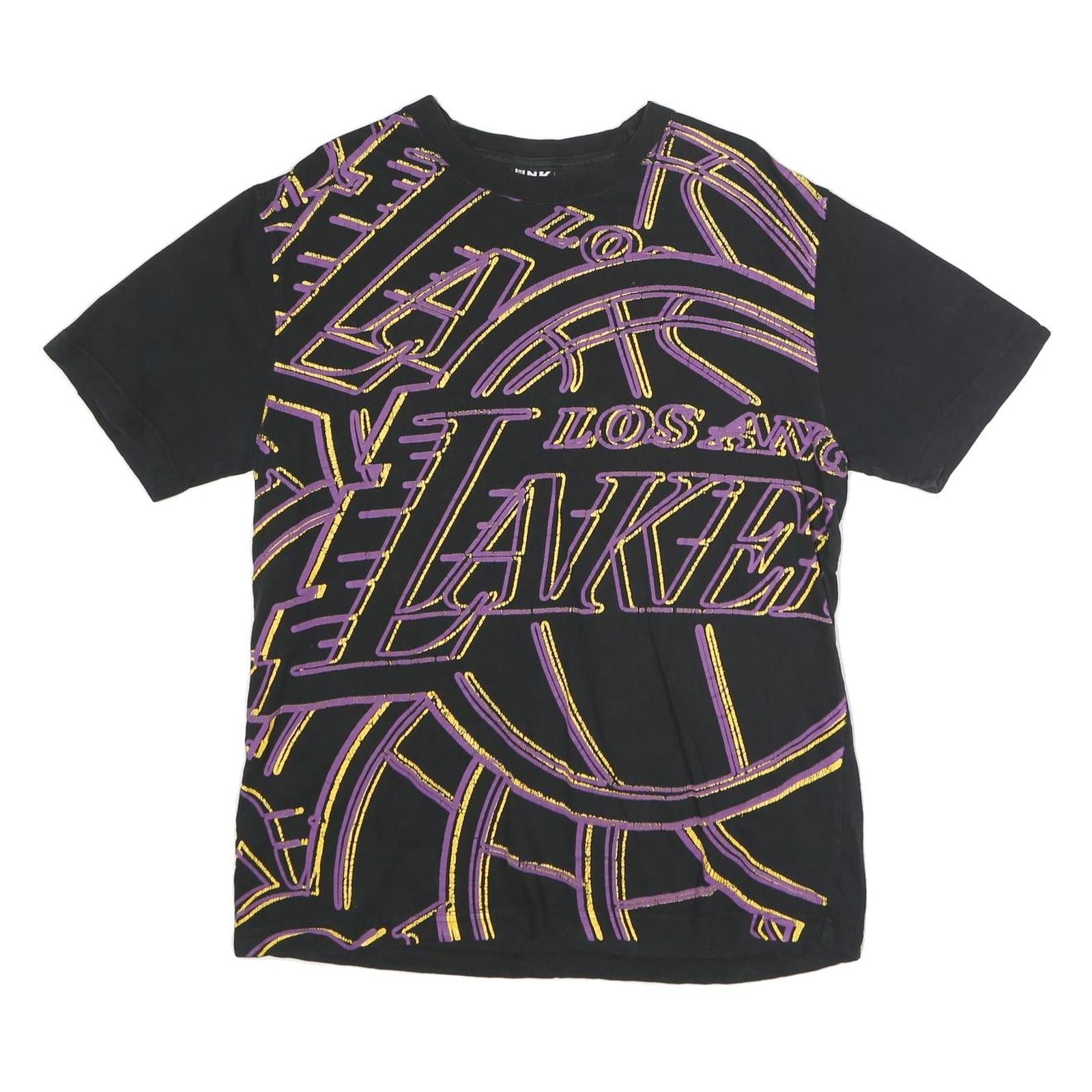 NBA Mens Black & Purple Los Angeles Lakers Graphic T-Shirt M Short Sleeve Crew Refurbished - N/A refurbished available on Cerqular