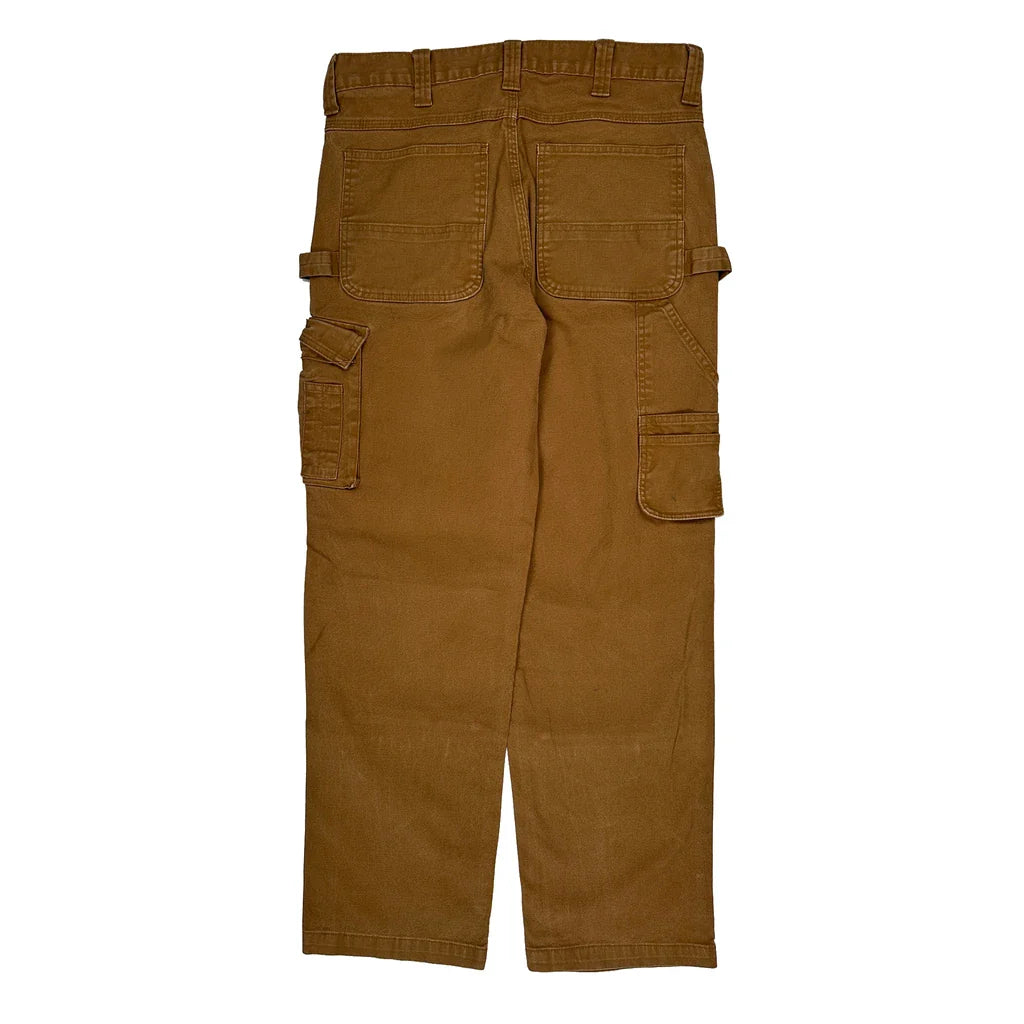 Unbranded Cargo Trousers - 34W 32L Brown Cotton Refurbished - Thrifted (note: this is a term often used to describe second- refurbished available on Cerqular