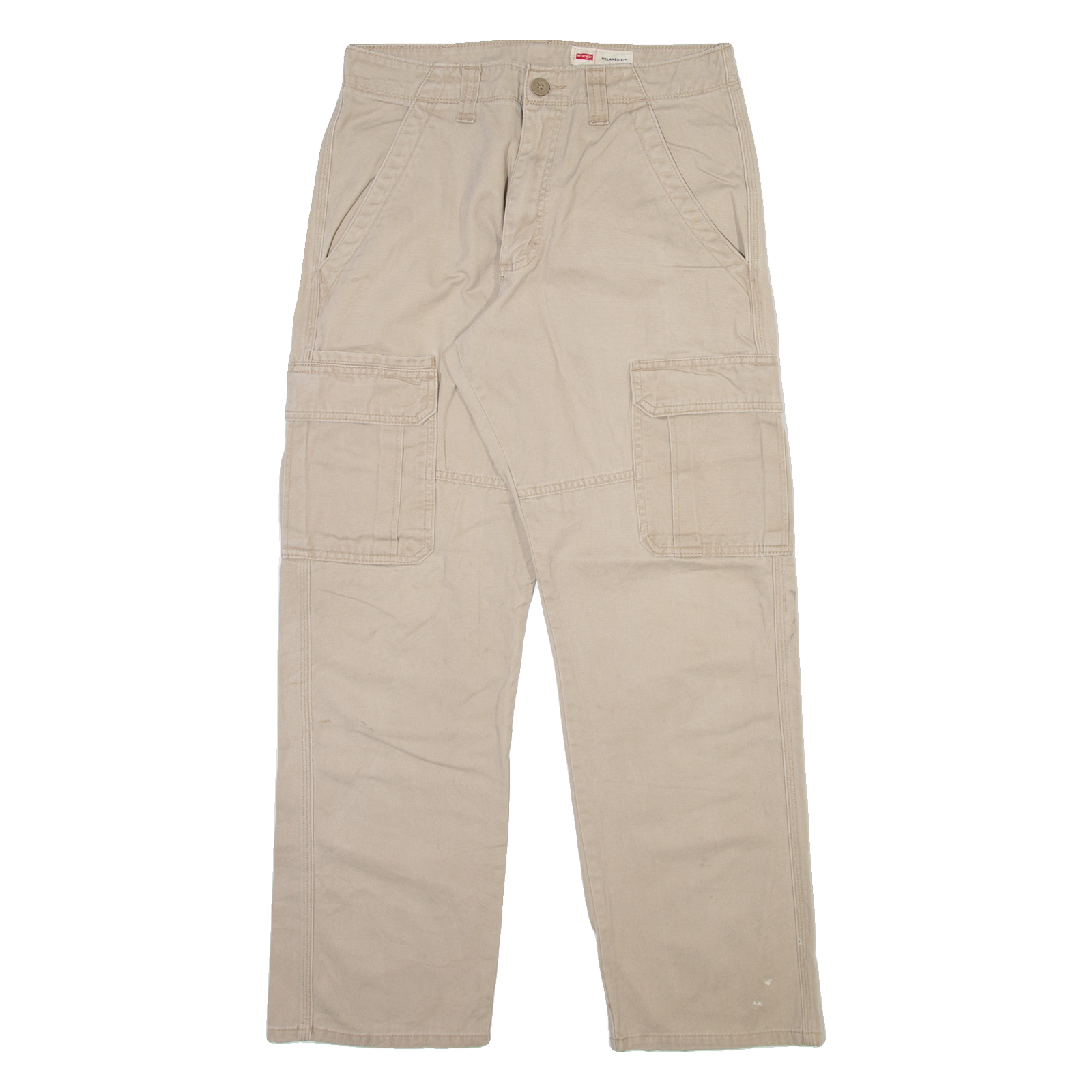 WRANGLER Cargo Mens Trousers Beige Relaxed Straight W30 L29 Refurbished - N/A refurbished available on Cerqular