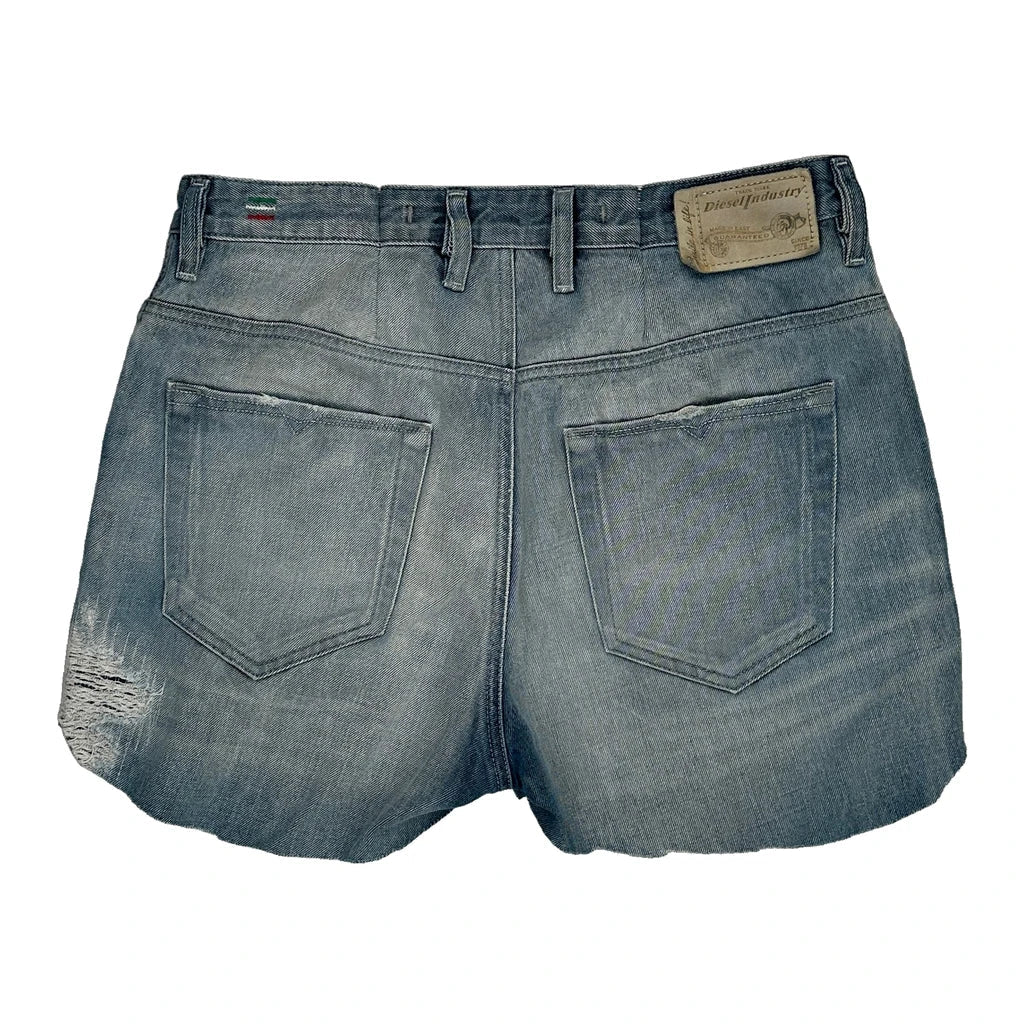 Diesel Denim Shorts - 30W UK 8 Light Wash Denim Refurbished - Thrifted (note: this is a term often used to describe second- refurbished available on Cerqular