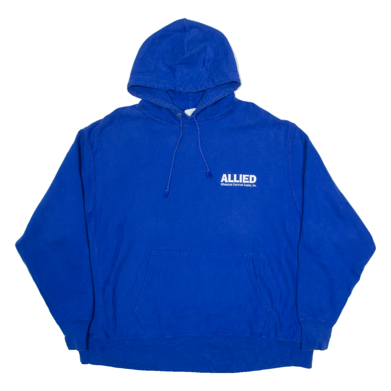 CHAMPION REVERSE WEAVE Allied Wholesale Electrical Supply Mens Blue Hoodie 2XL Refurbished - N/A refurbished available on Cerqular