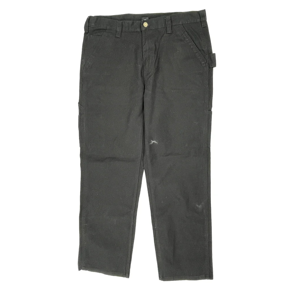 Unbranded Carpenter Trousers - 38W 29L Black Cotton Refurbished - Thrifted (note: this is a term often used to describe second- refurbished available on Cerqular