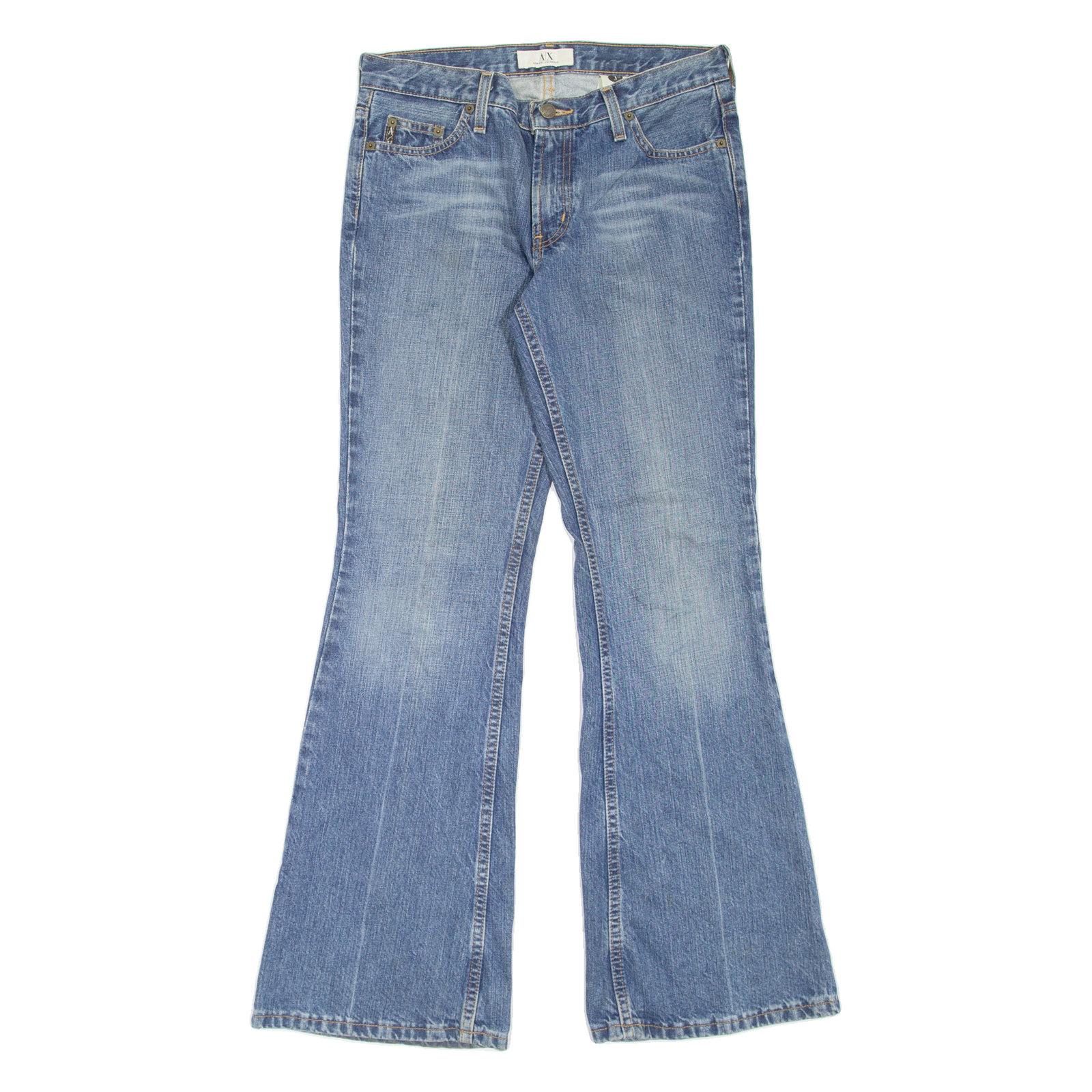 ARMANI EXCHANGE Womens Jeans Blue Regular Flared Stone Wash W30 L31 Refurbished - N/A refurbished available on Cerqular