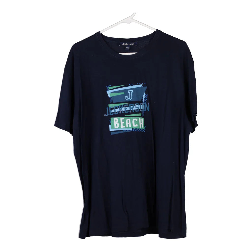 Jeckerson T-Shirt - 2XL Navy Cotton Refurbished - Thrifted (note: this is a term often used to describe second- refurbished available on Cerqular