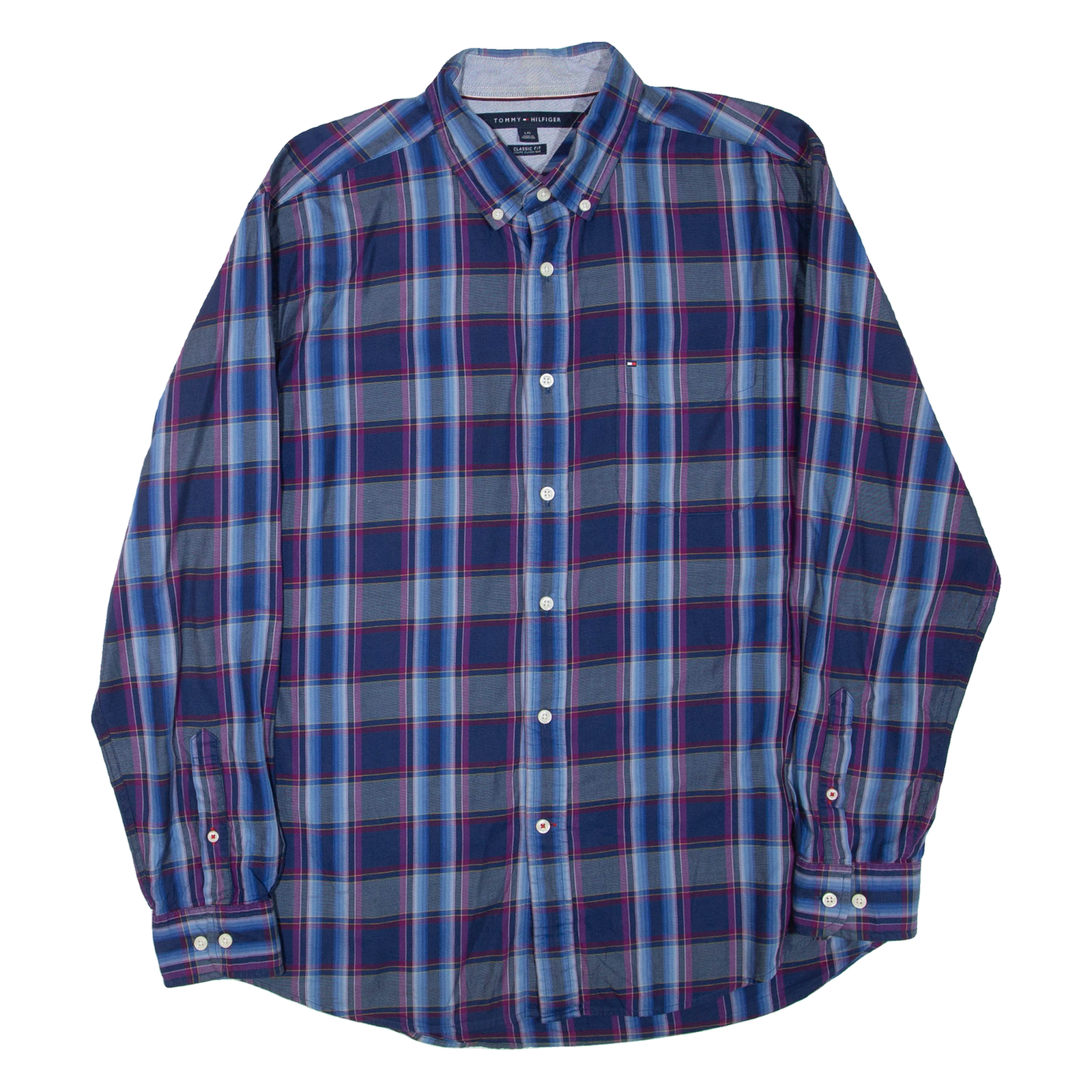 Buy TOMMY HILFIGER Mens Shirt Blue Check Long Sleeve L Refurbished - $25.99 TOMMY HILFIGER Mens Shirt Blue Check Long Sleeve L Refurbished - N/A refurbished available on Cerqular