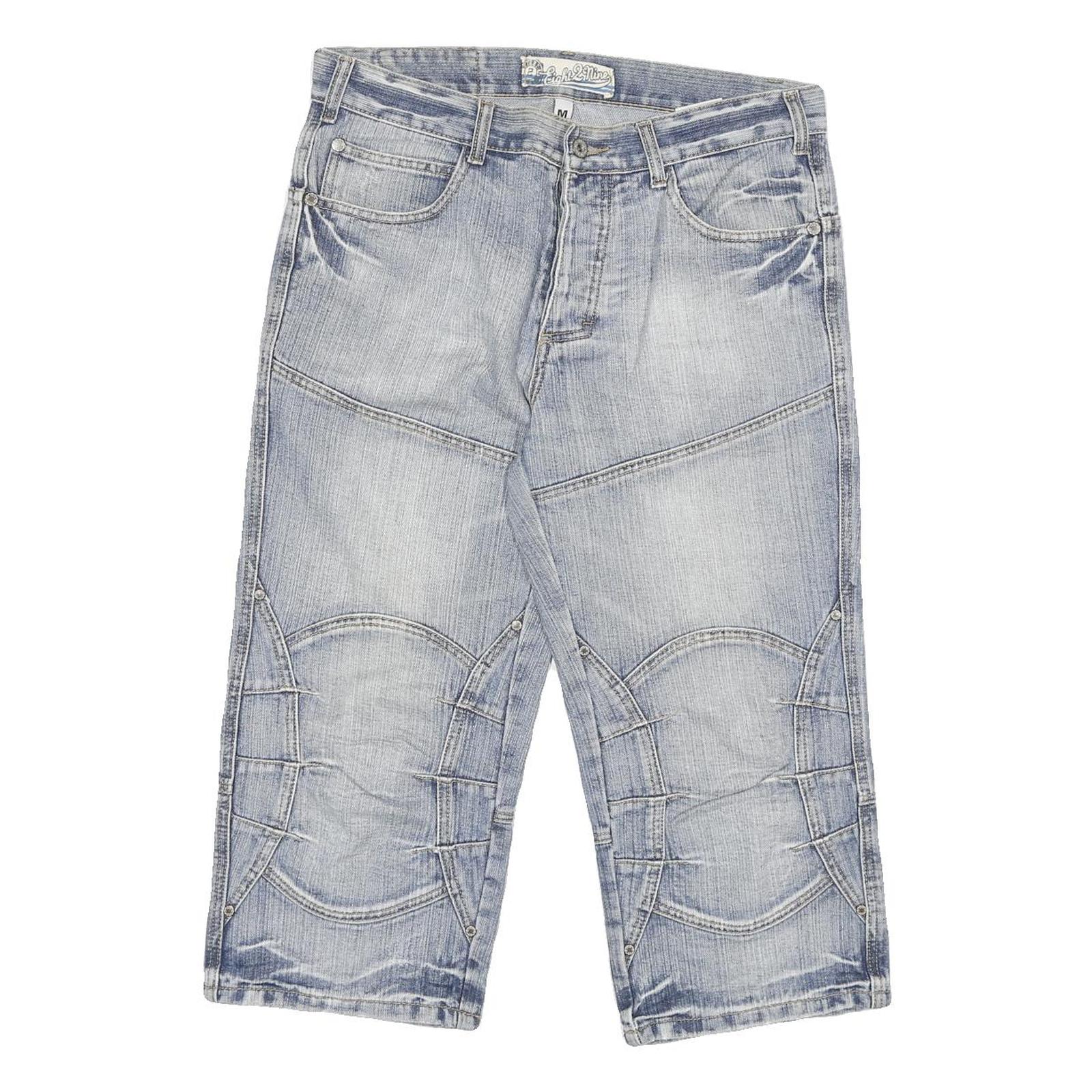Buy EIGHT2NINE Mens Cotton Blend Blue Casual Denim Shorts M W32 Three Quarter Length Refurbished - $18.19 EIGHT2NINE Mens Cotton Blend Blue Casual Denim Shorts M W32 Three Quarter Length Refurbished - N/A refurbished available on Cerqular
