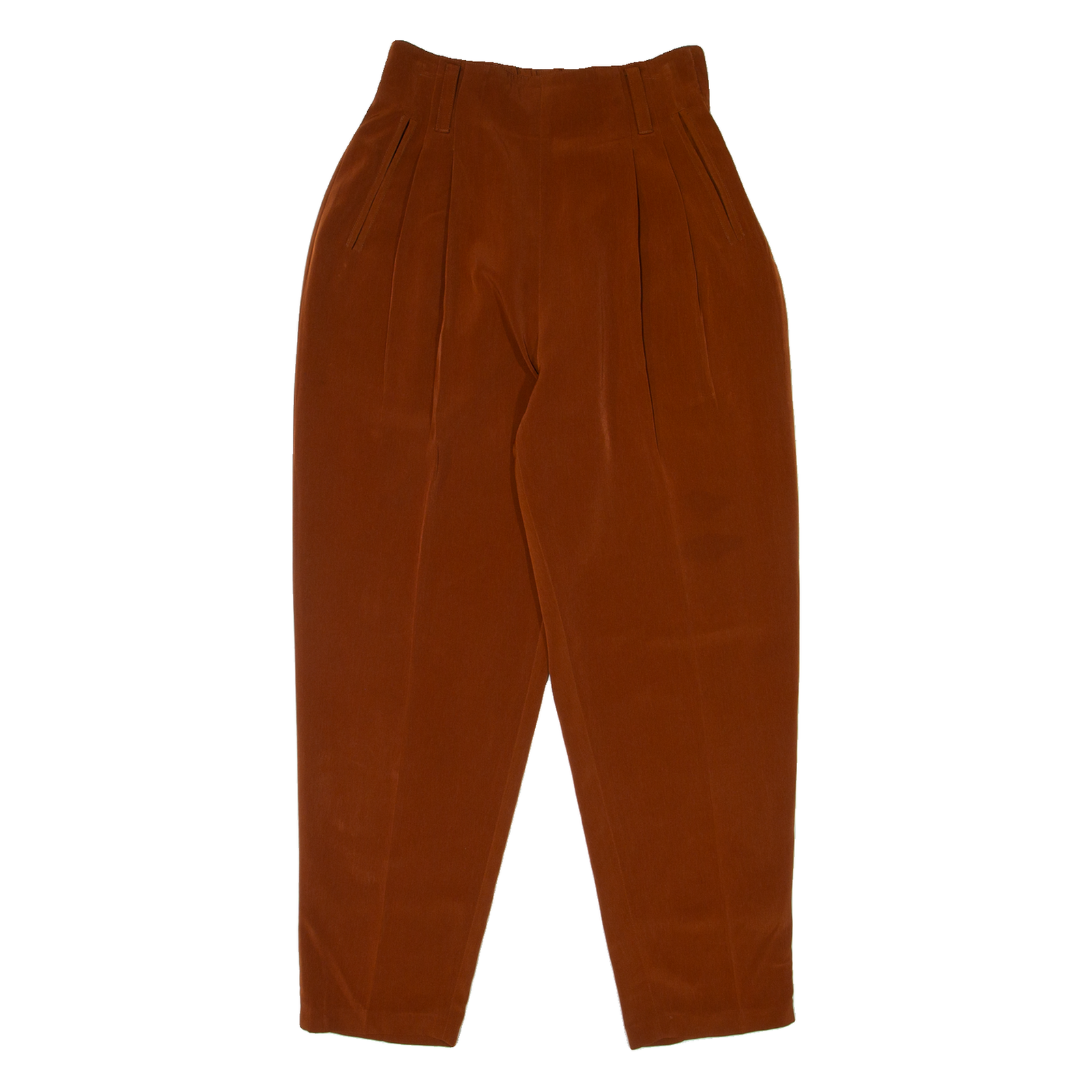 Pleated Womens Trousers Brown Regular Mom W24 L26 Refurbished - N/A refurbished available on Cerqular