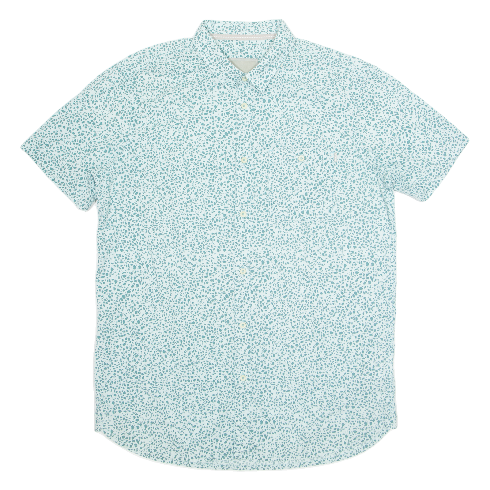BENCH Mens Shirt Blue Crazy Pattern L Refurbished - N/A refurbished available on Cerqular
