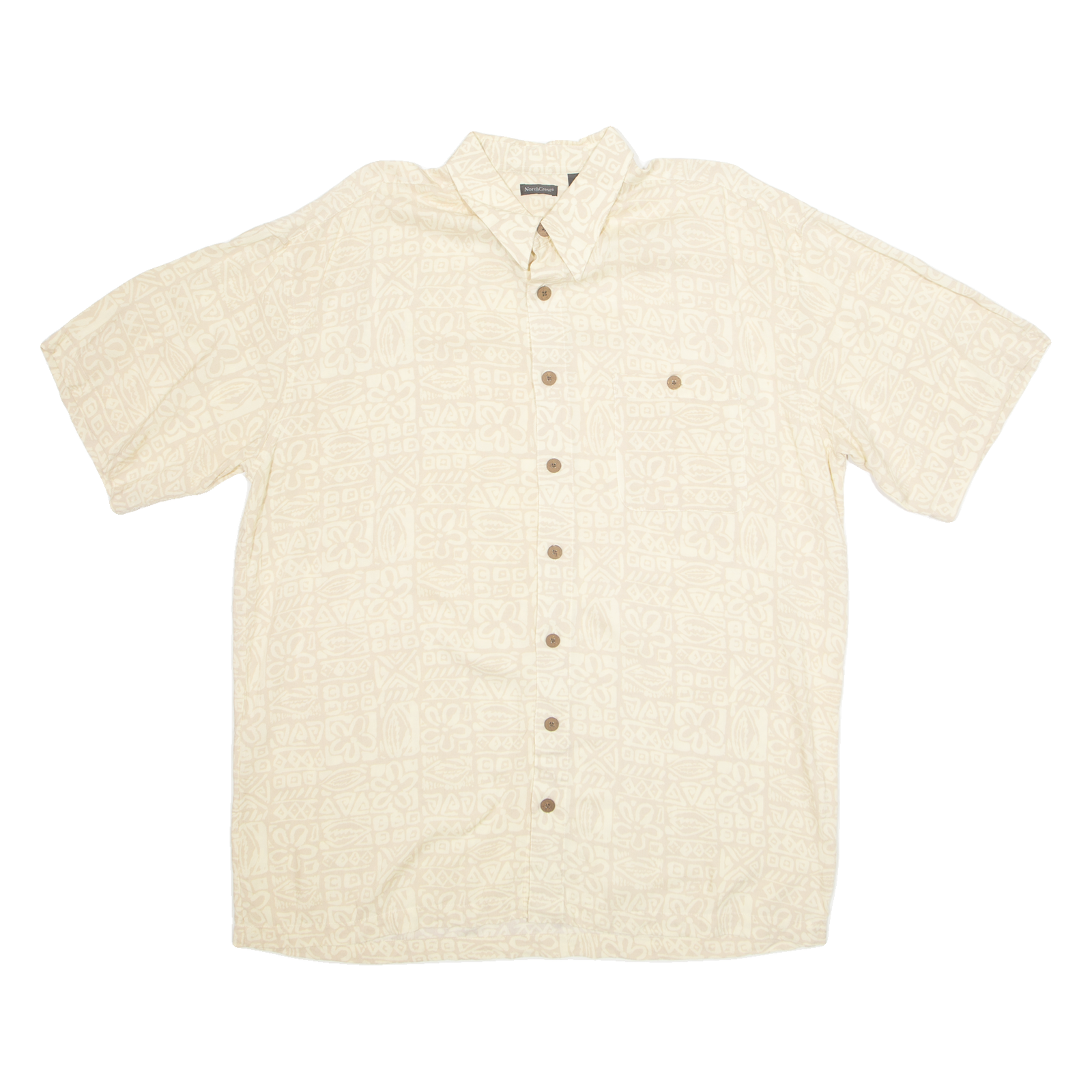 Buy NORTHCREST Mens Hawaiian Shirt Cream Crazy Pattern XL Refurbished - $15.59 NORTHCREST Mens Hawaiian Shirt Cream Crazy Pattern XL Refurbished - N/A refurbished available on Cerqular