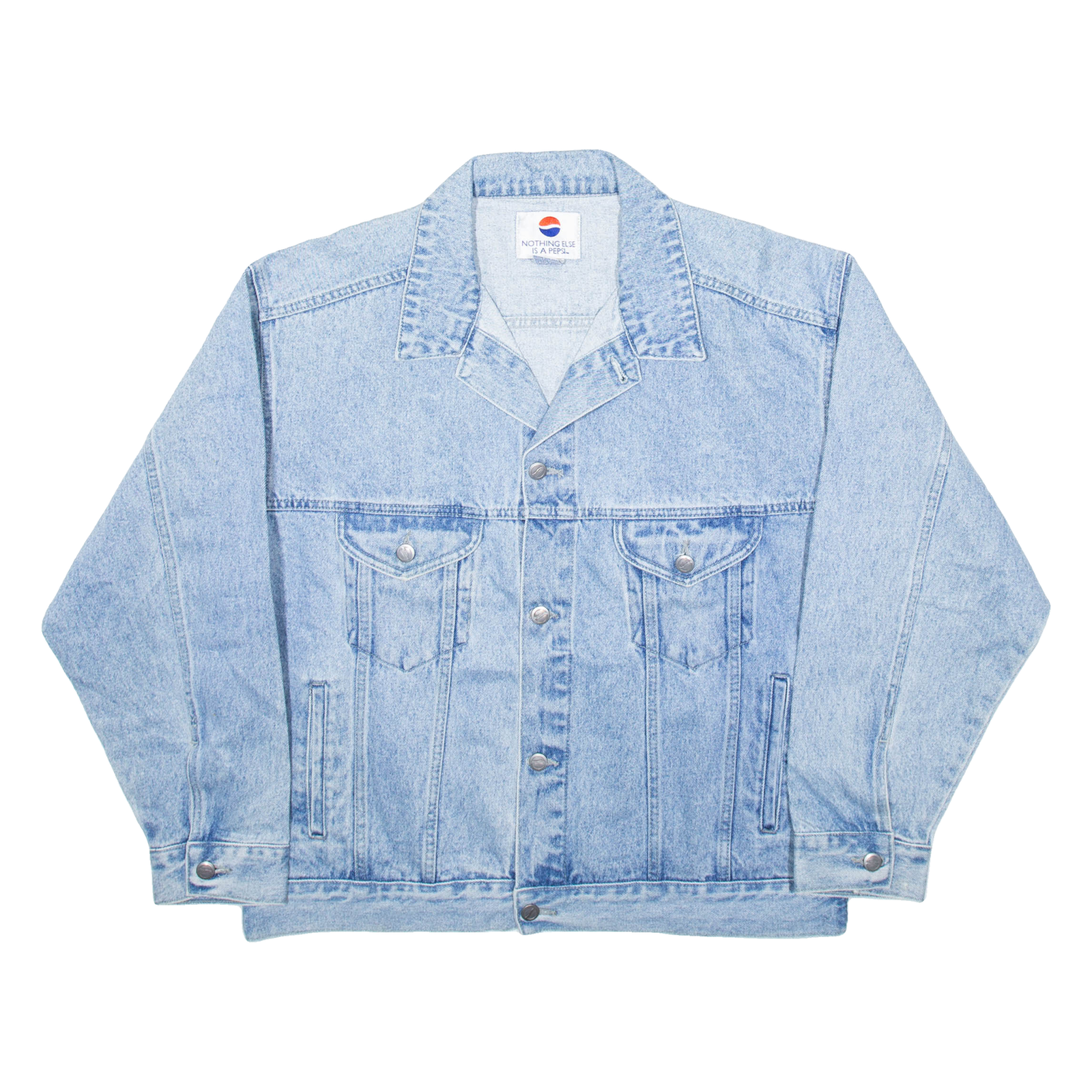 PEPSI Mens Denim Jacket Blue L Refurbished - N/A refurbished available on Cerqular