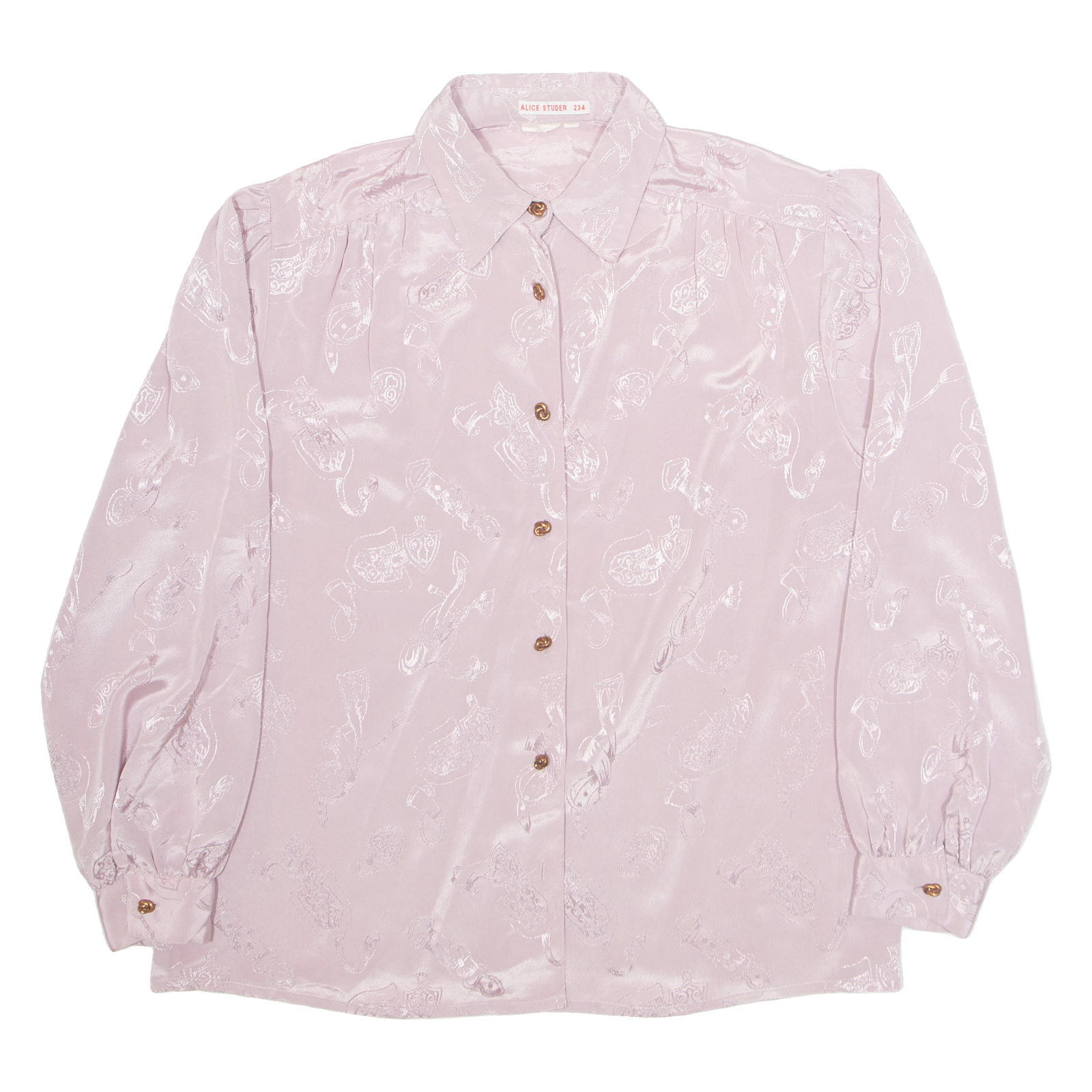 CV Womens Printed Shirt Pink Collared Long Sleeve Crazy Pattern M Refurbished - N/A refurbished available on Cerqular