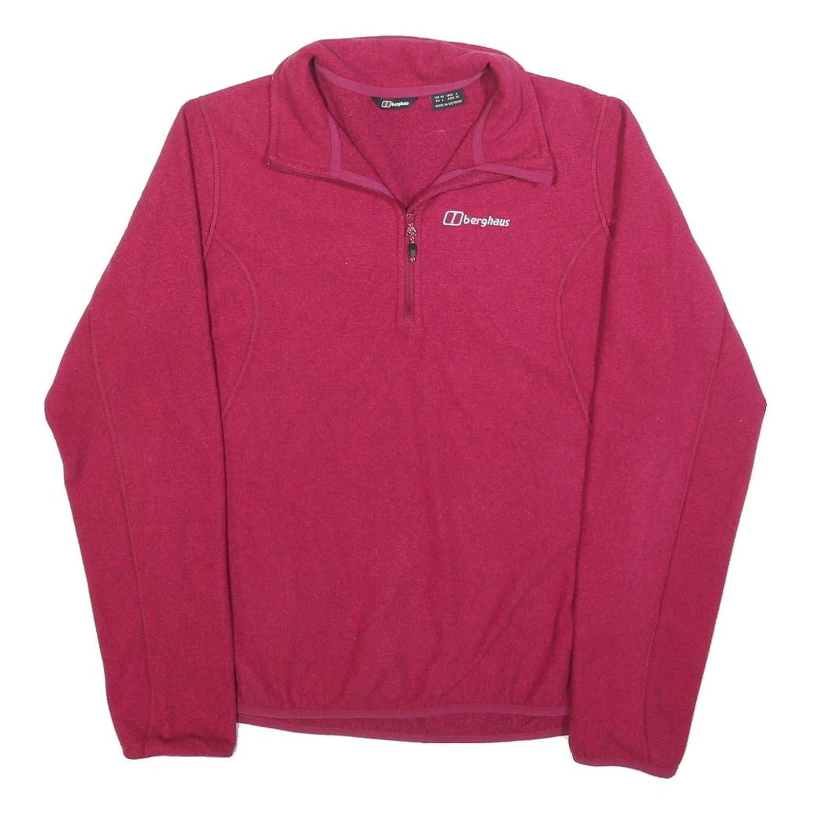BERGHAUS Womens Pink Polyester Plain Pullover Jumper UK 14 Outdoor Fleece Refurbished - N/A refurbished available on Cerqular