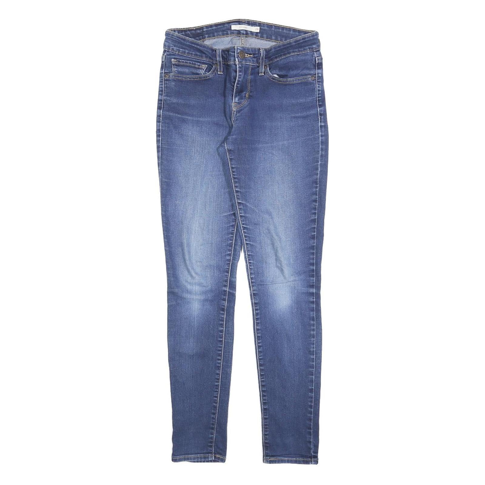 LEVI'S 711 Womens Jeans Blue Slim Skinny Denim Medium W28 L32 Stretch Cotton Refurbished - N/A refurbished available on Cerqular