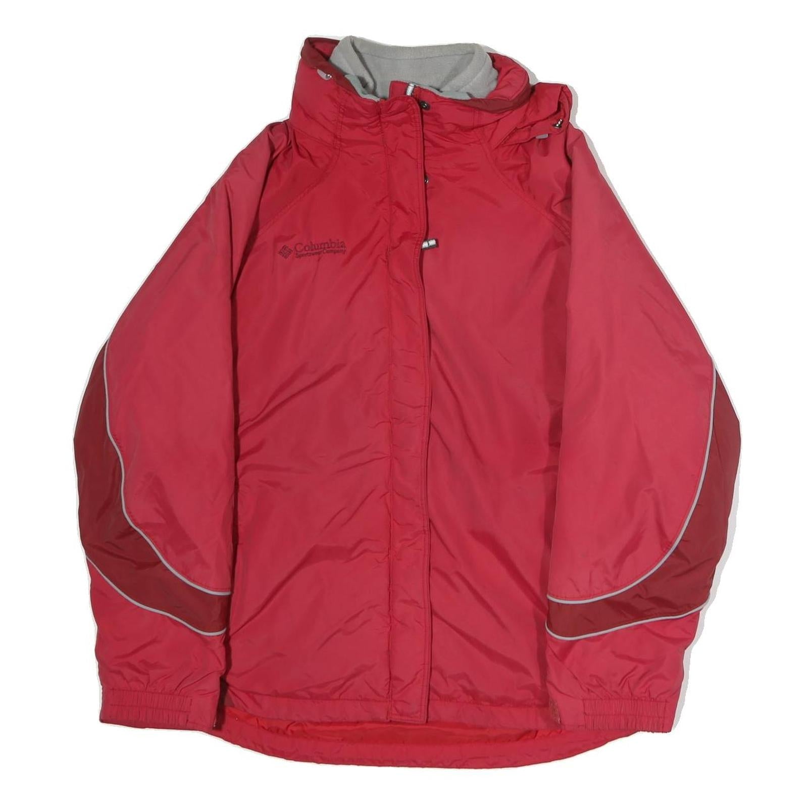 COLUMBIA Womens Red Polyester Outdoor Jacket L Zip Windbreaker Sportswear Refurbished - N/A refurbished available on Cerqular