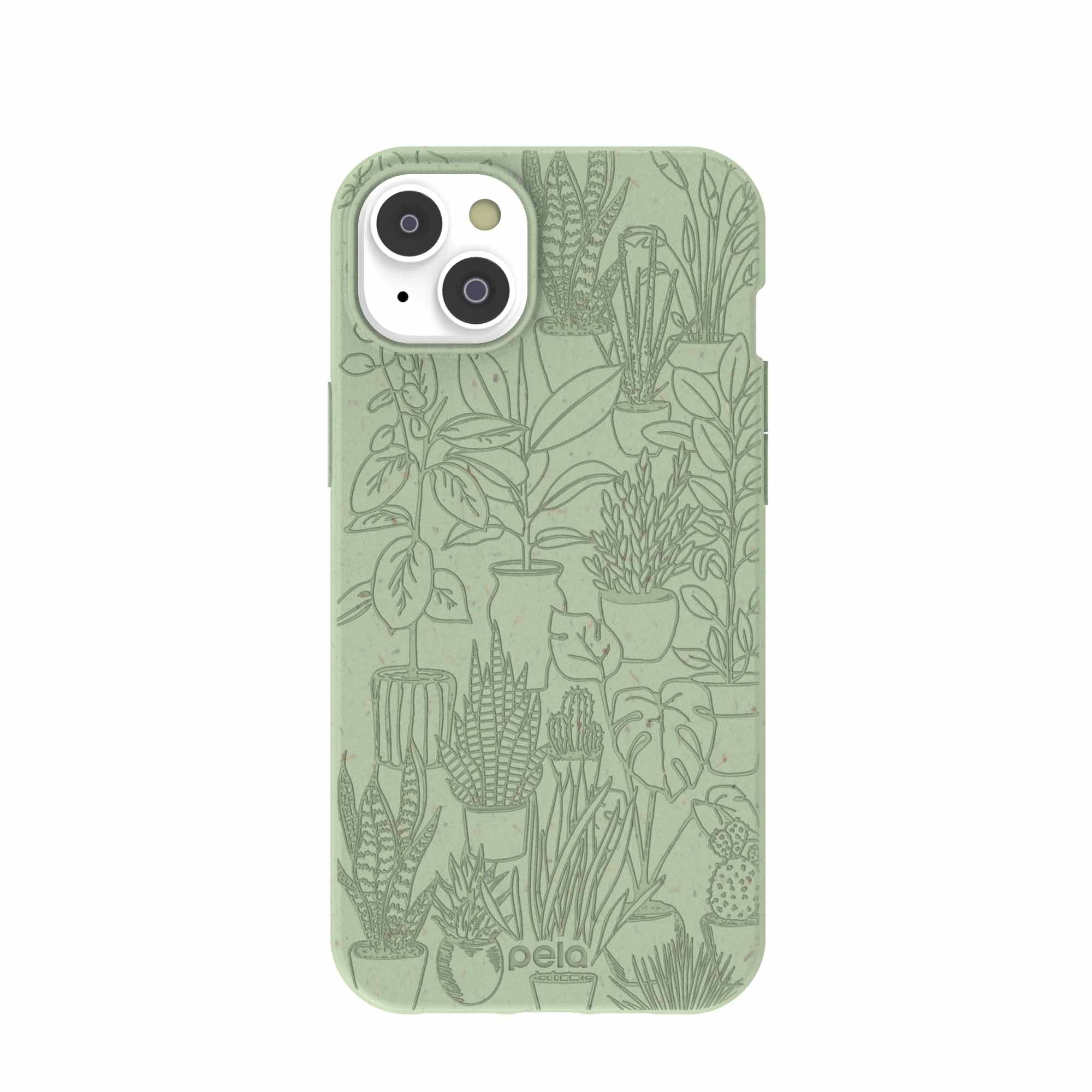 Sage Green Green Oasis iPhone 14 Plus Case Refurbished - Pela Case refurbished available on Cerqular