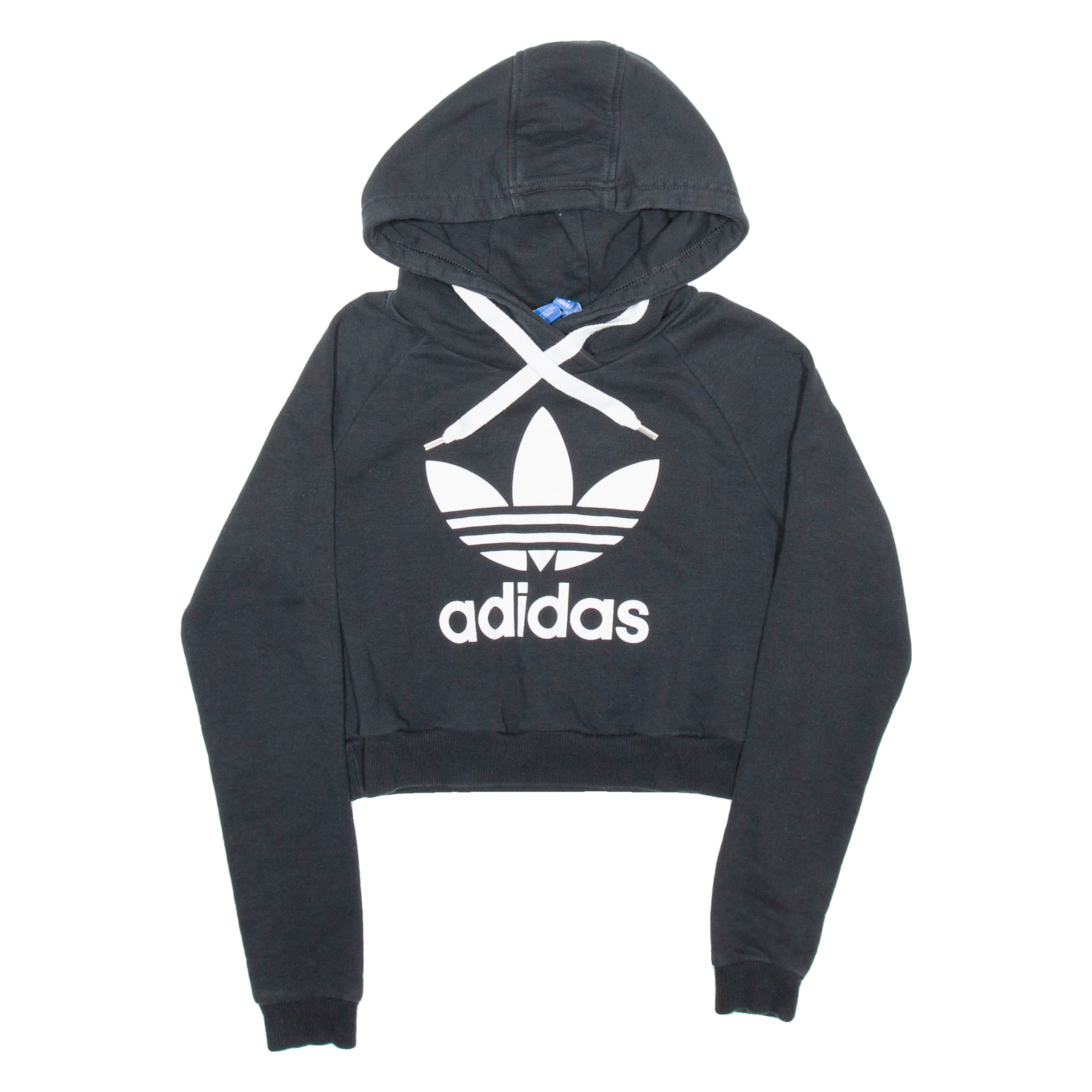 ADIDAS Cropped Womens Black Hoodie UK 6 Refurbished - N/A refurbished available on Cerqular