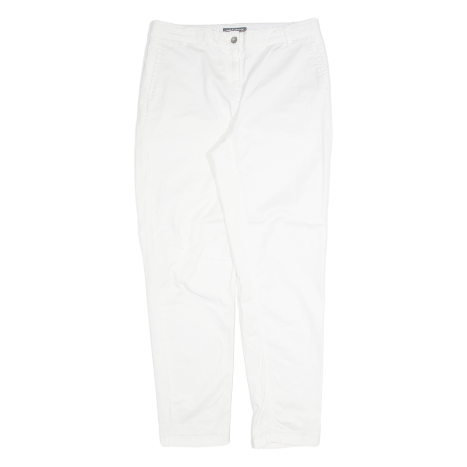 LAURA ASHLEY Chino Womens Trousers White Slim Tapered W32 L30 Refurbished - N/A refurbished available on Cerqular