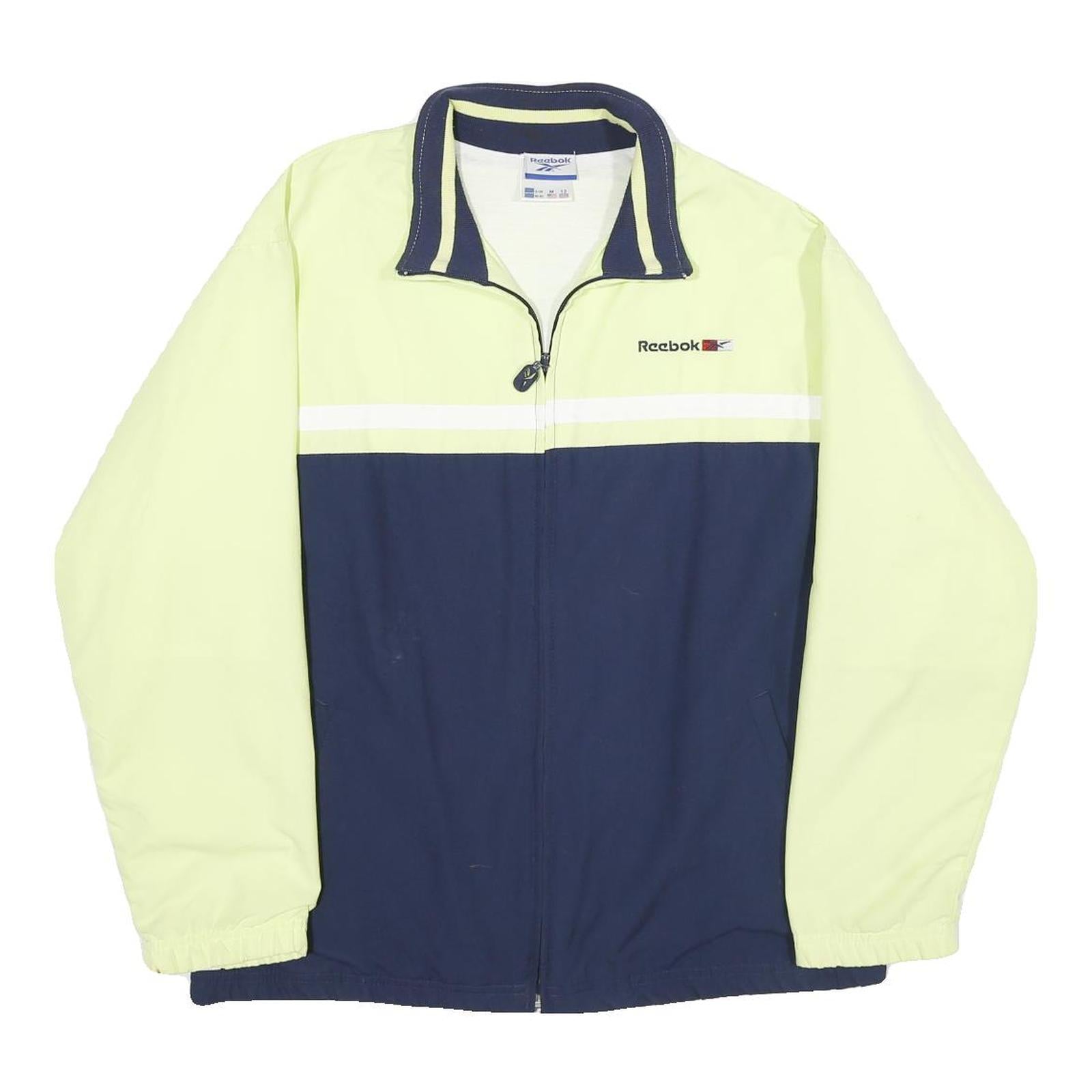 REEBOK Womens Yellow & Navy Zip Up Polyester Jacket UK 12 Sportswear Casual Refurbished - N/A refurbished available on Cerqular
