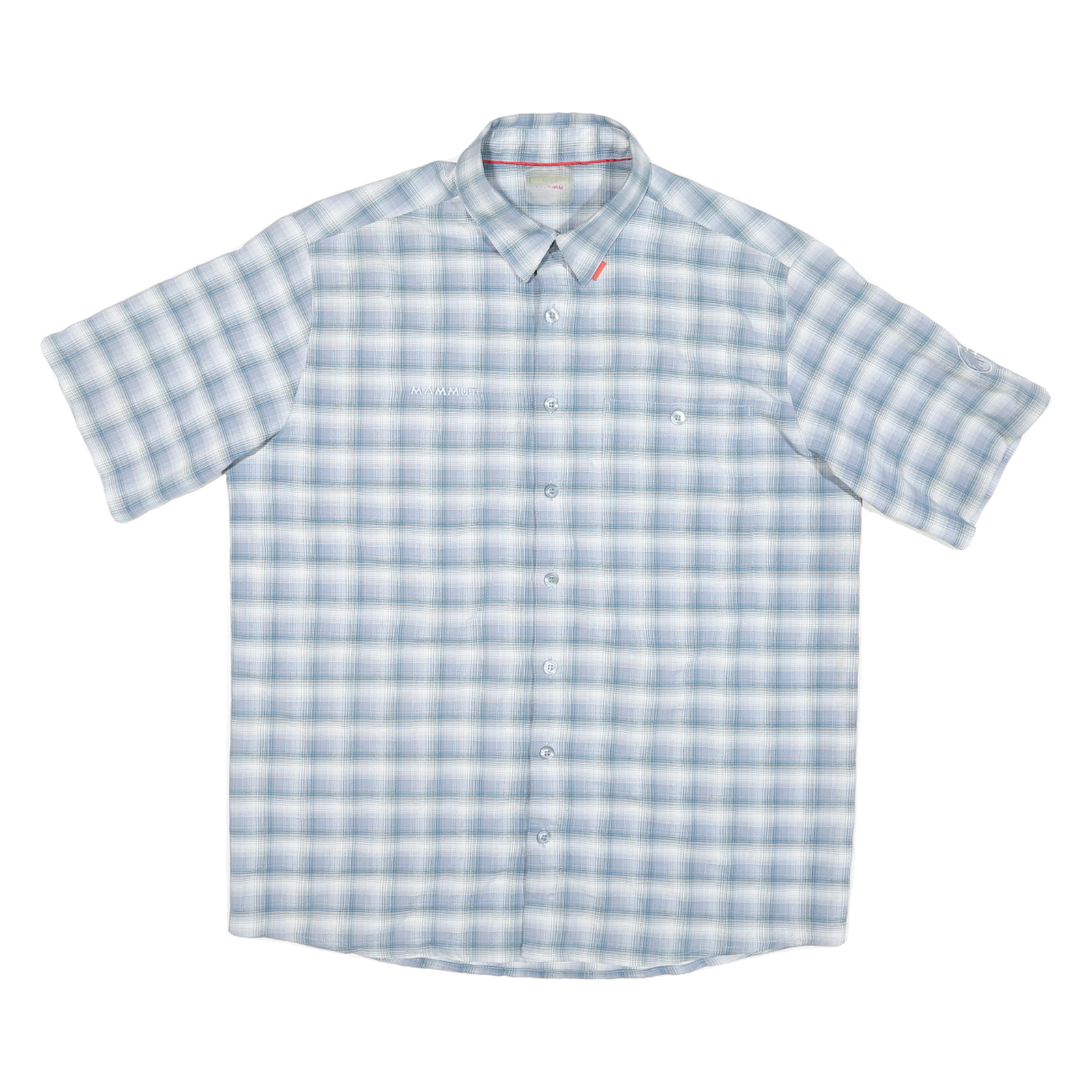 MAMMUT Womens Blue Check Shirt M Lightweight Breathable Short Sleeve Outdoor Refurbished - N/A refurbished available on Cerqular