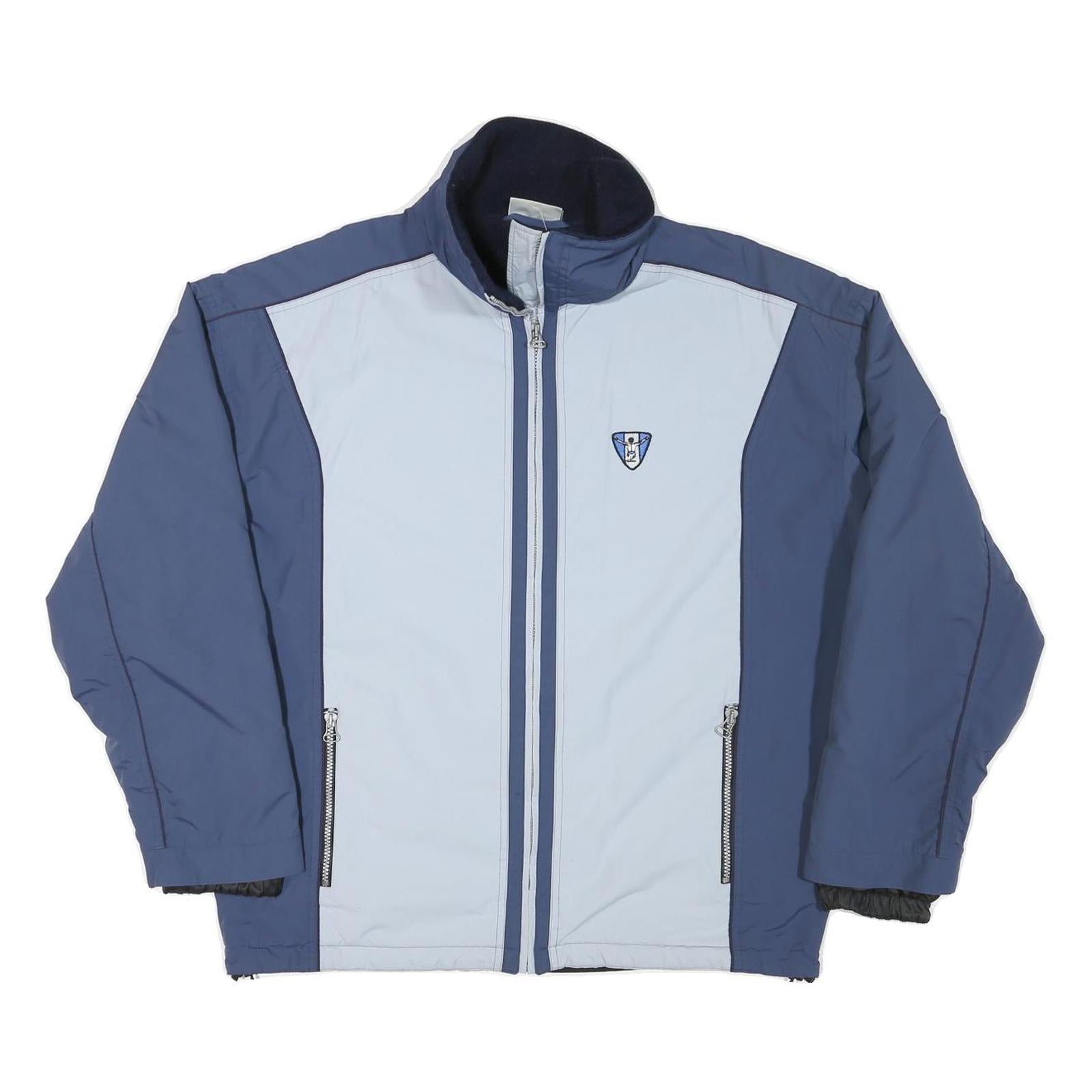 ACTIVE WEAR Mens Blue & Light Blue Sporty Outdoor Jacket L Polyester Blend Zip Refurbished - N/A refurbished available on Cerqular