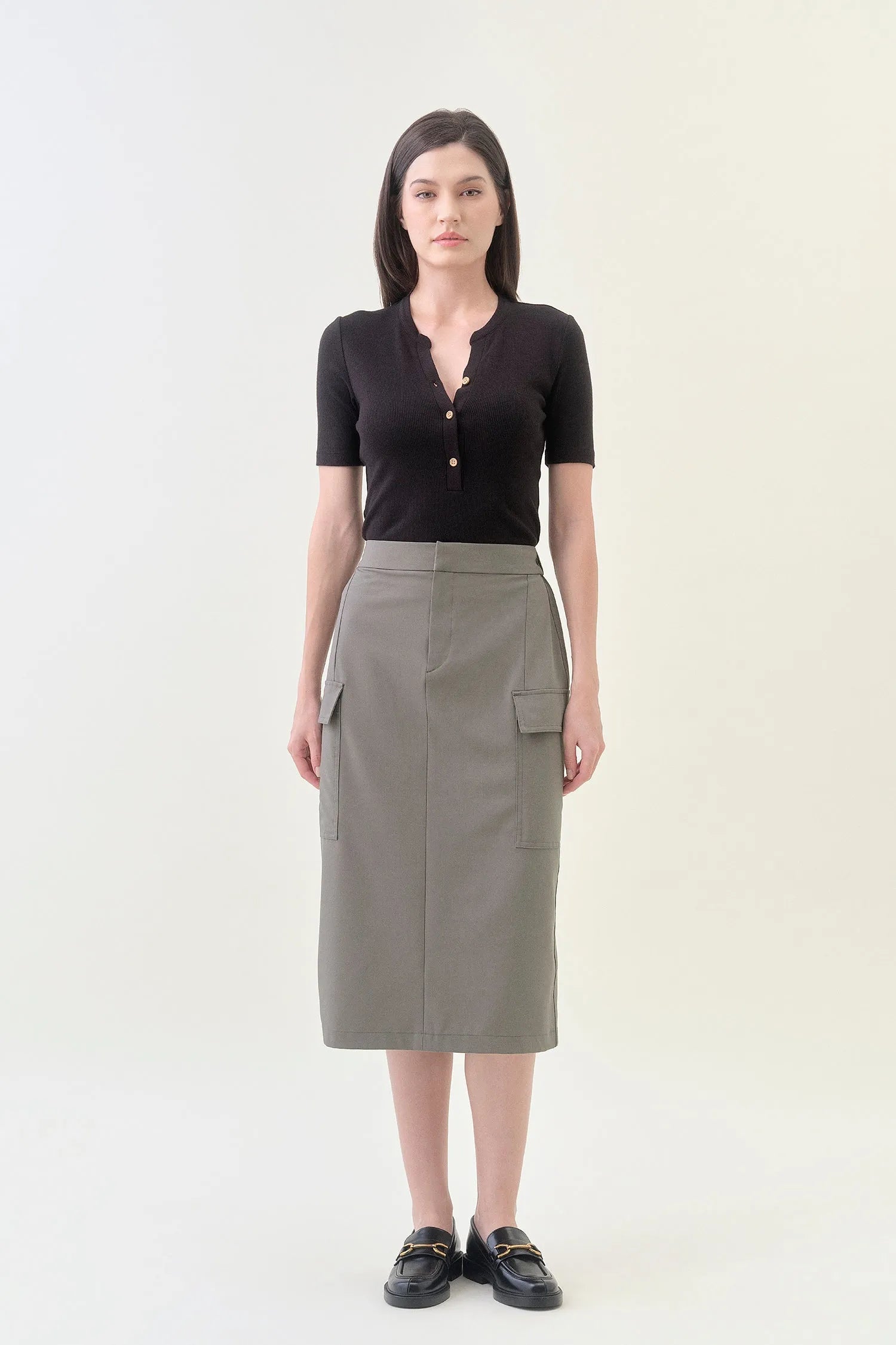 Cargo Midi Column Skirt - Sencha | Size: M Refurbished - N/A refurbished available on Cerqular