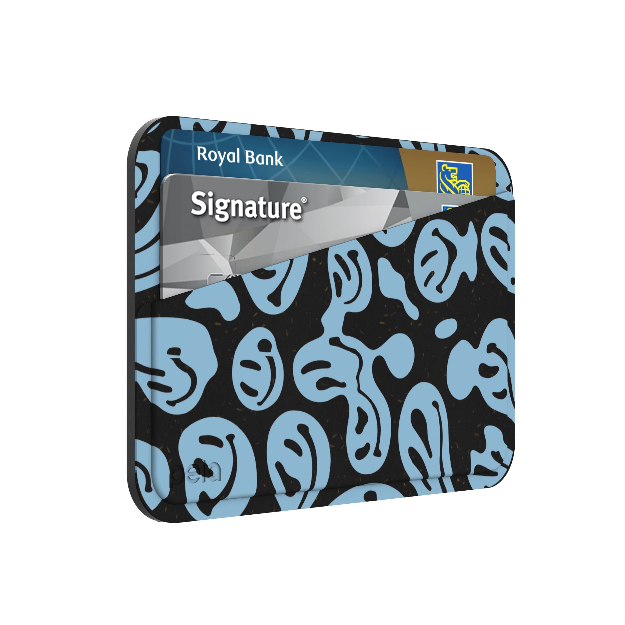 Black Melting Faces Mini Wallet Refurbished - Pela Case refurbished available on Cerqular