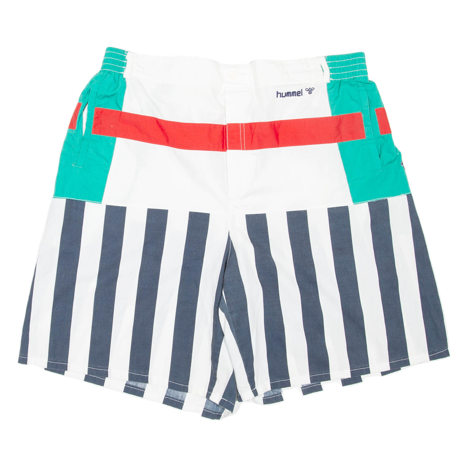 HUMMEL Womens Sports Shorts White 90s Colourblock 2XL W32 Refurbished - N/A refurbished available on Cerqular