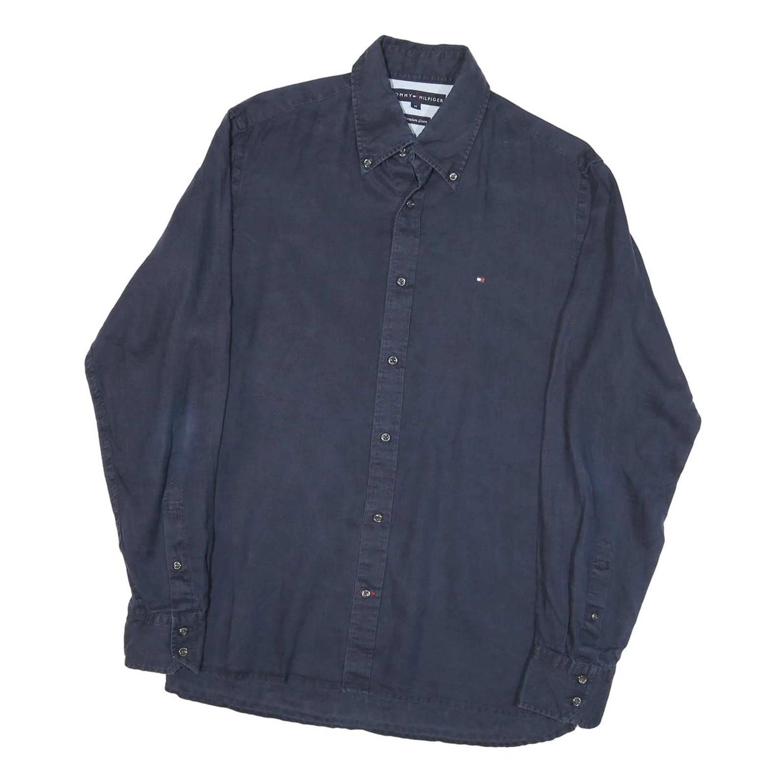 TOMMY HILFIGER Mens Navy Blue Shirt M Button-Down Collar Long Sleeve Cotton Refurbished - N/A refurbished available on Cerqular