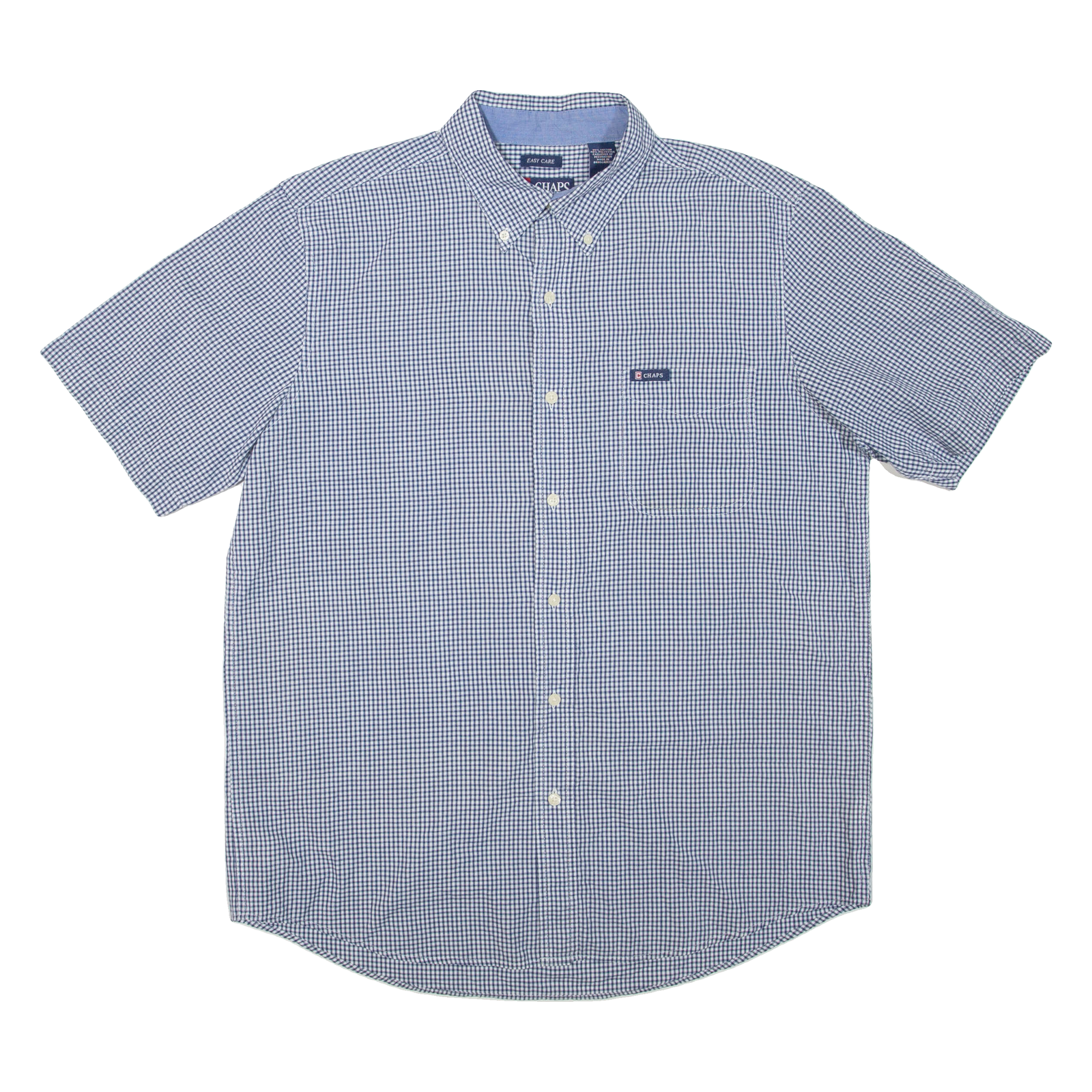 CHAPS Mens Shirt Blue Gingham L Refurbished - N/A refurbished available on Cerqular
