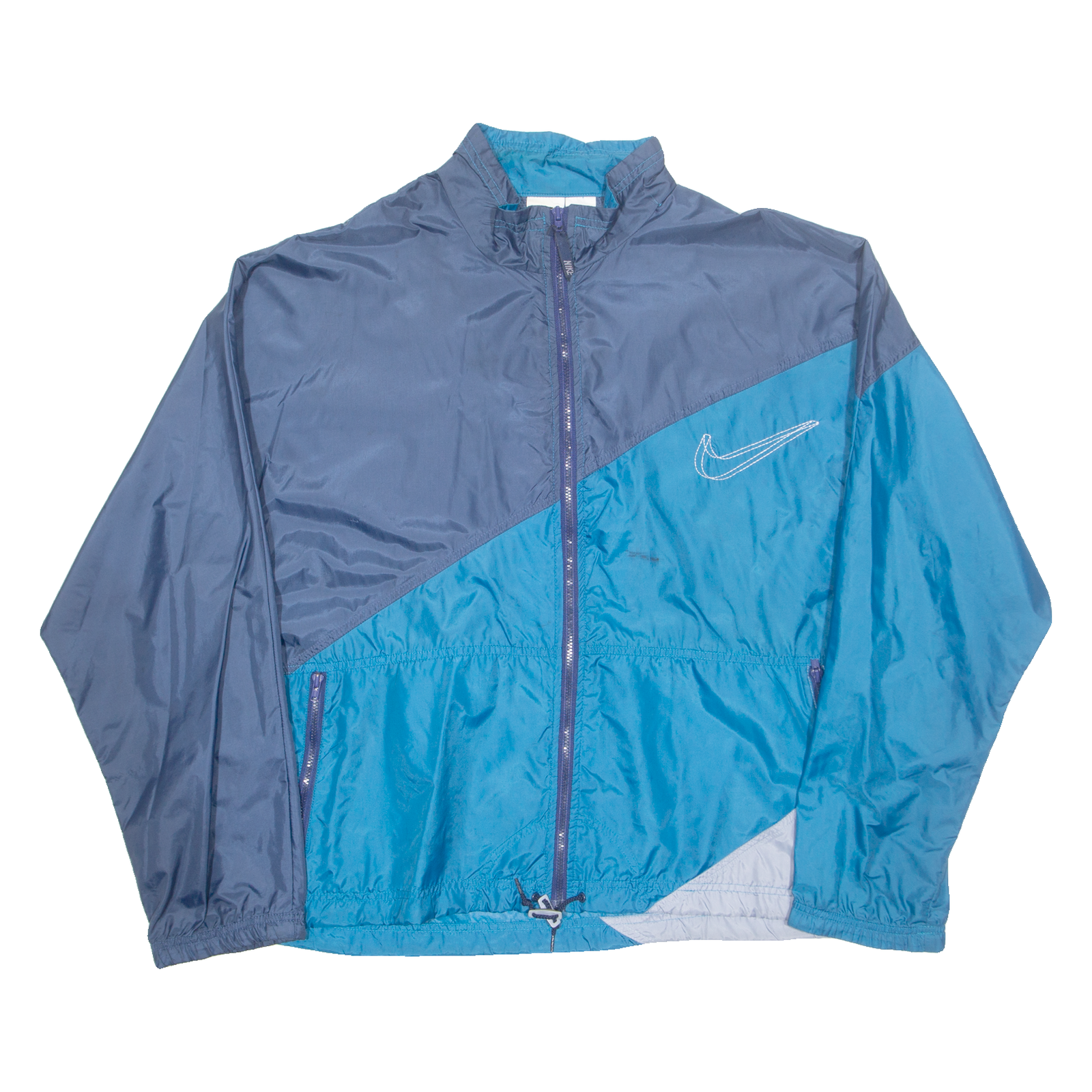 NIKE Mens Track Jacket Blue Nylon L Refurbished - N/A refurbished available on Cerqular