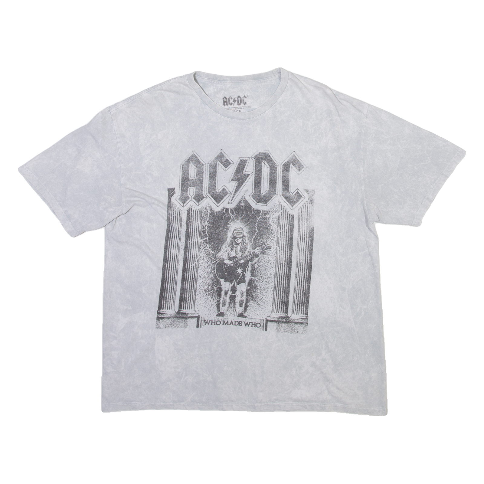 AC/DC Mens Band T-Shirt Grey XL Refurbished - N/A refurbished available on Cerqular