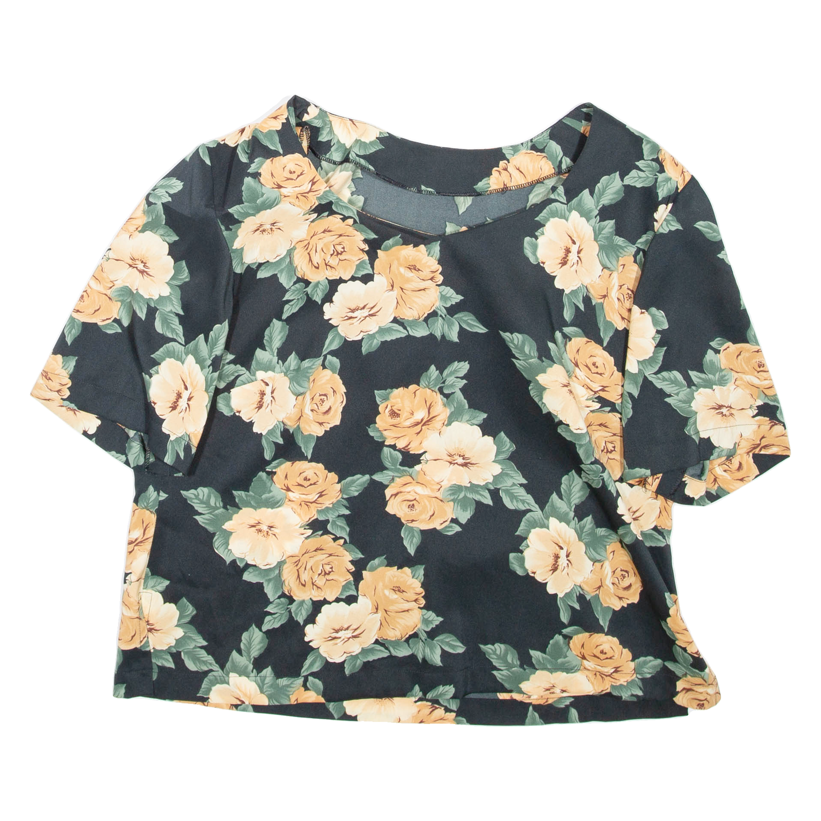 Womens Printed Top Black Floral L Refurbished - N/A refurbished available on Cerqular