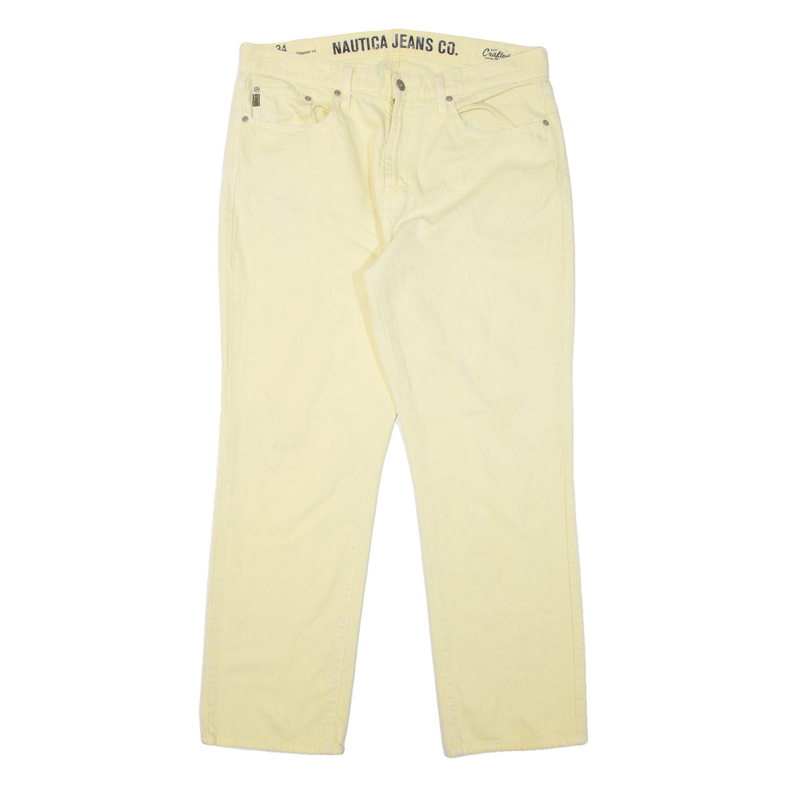 NAUTICA Mens Jeans Yellow Regular Straight W34 L29 Refurbished - N/A refurbished available on Cerqular