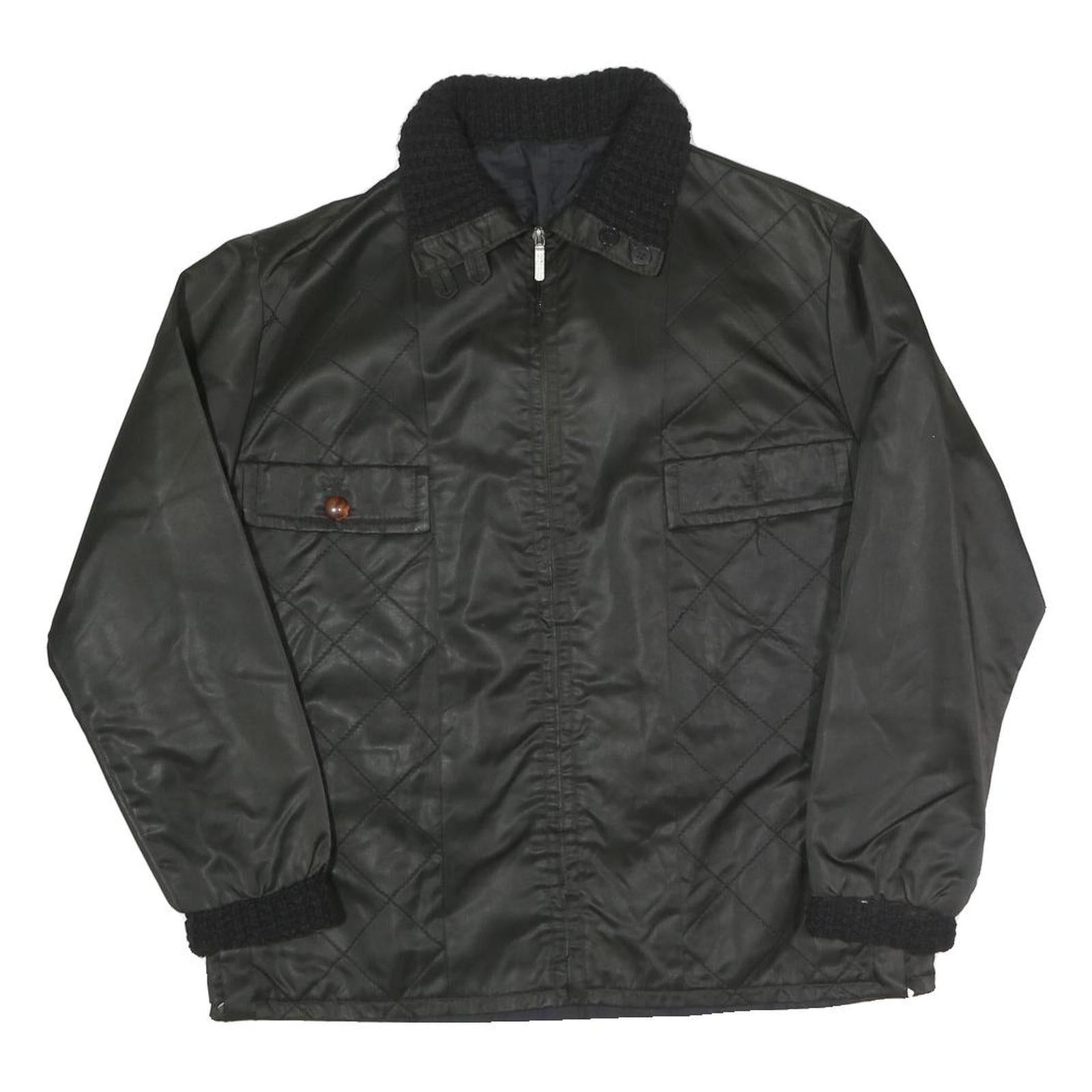 CROYDOR Mens Black Quilted Zip Jacket S Polyester Blend Classic Winter Outerwear Refurbished - N/A refurbished available on Cerqular