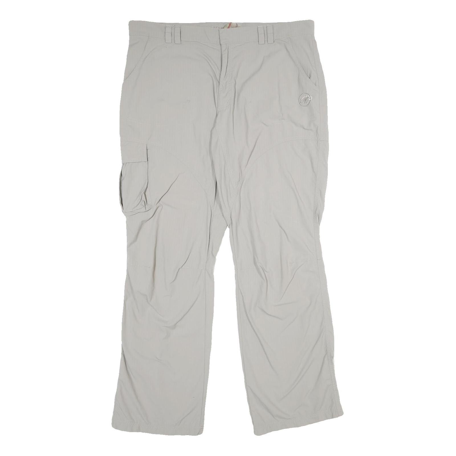MAMMUT Mens Polyamide Regular Grey Trousers W38 L34 Zip Practical Outdoor Style Refurbished - N/A refurbished available on Cerqular