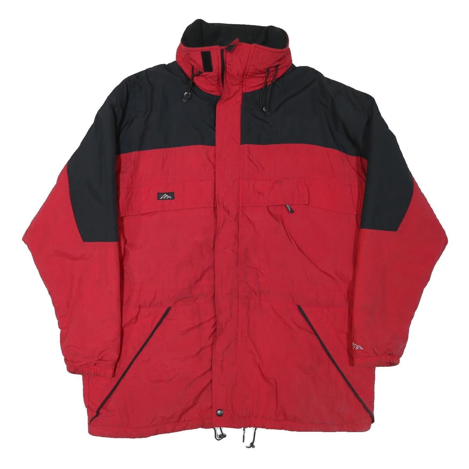MAJESTIC Mens Red & Black Outdoor Jacket L Polyester Blend Colourblock Zip Refurbished - N/A refurbished available on Cerqular