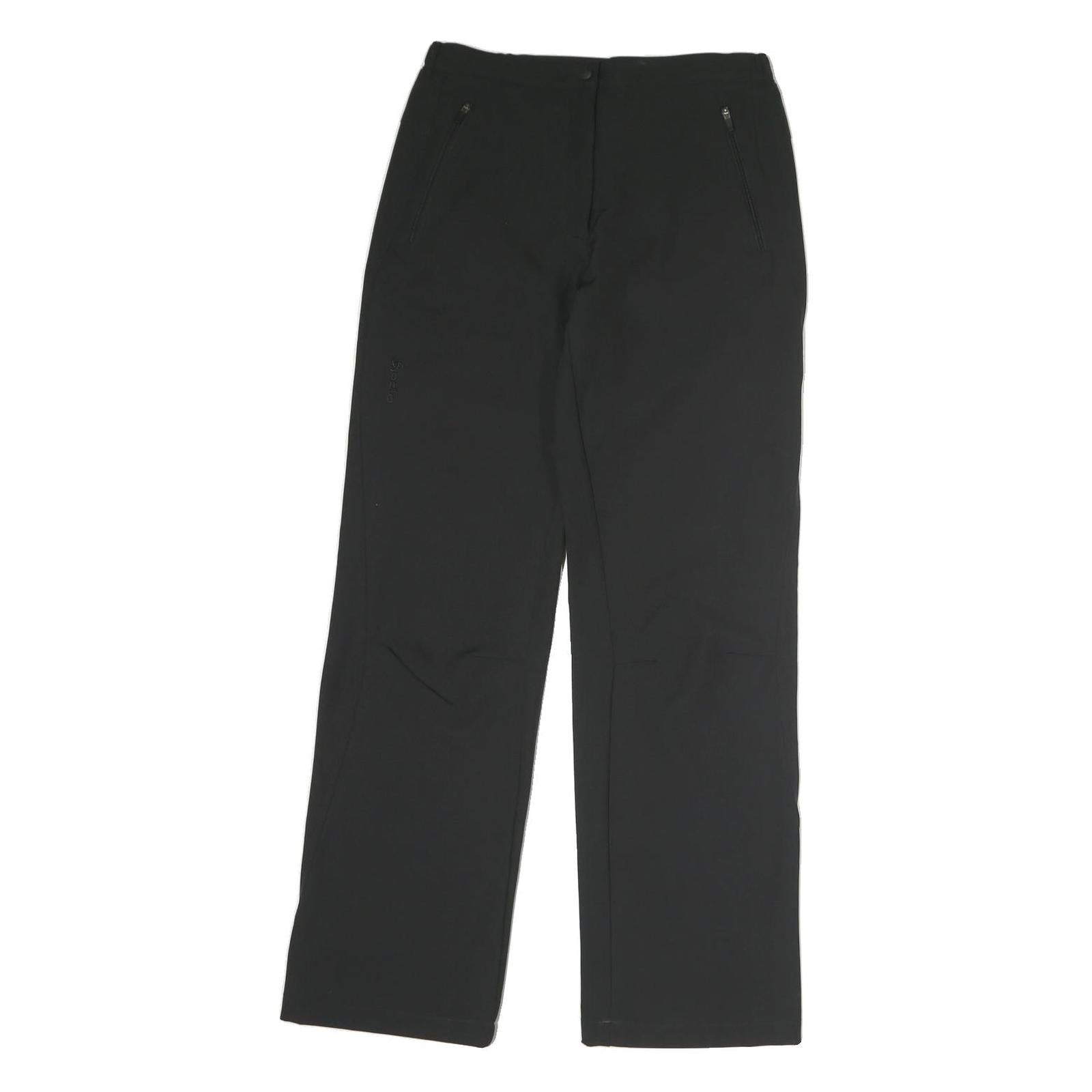 ODLO Womens Black Regular Fit Straight Leg Cotton Blend Trousers W28 L29 Casual Refurbished - N/A refurbished available on Cerqular