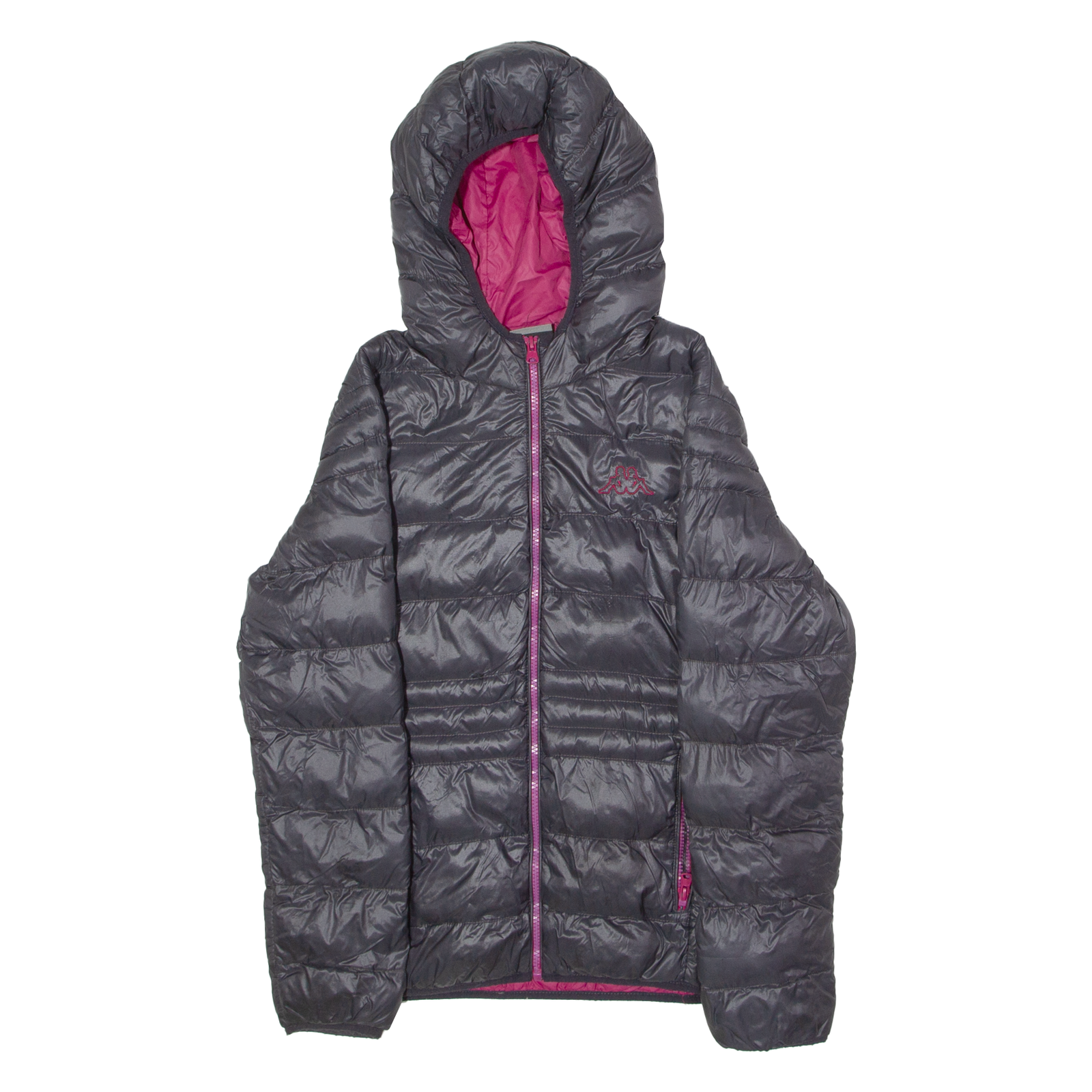 KAPPA Womens Puffer Jacket Black Hooded M Refurbished - N/A refurbished available on Cerqular