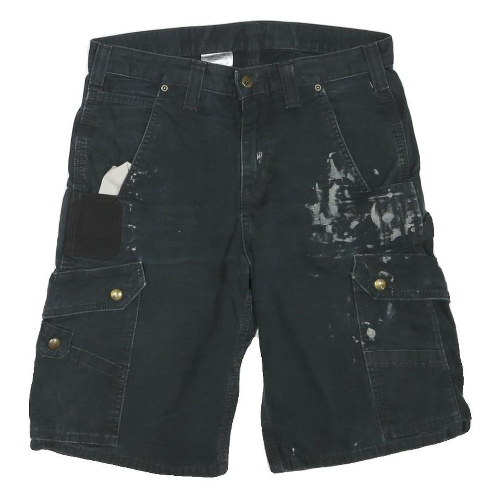 CARHARTT Mens Shorts Black Casual Cargo Paint Splatter M W30 Workwear Utility Refurbished - N/A refurbished available on Cerqular