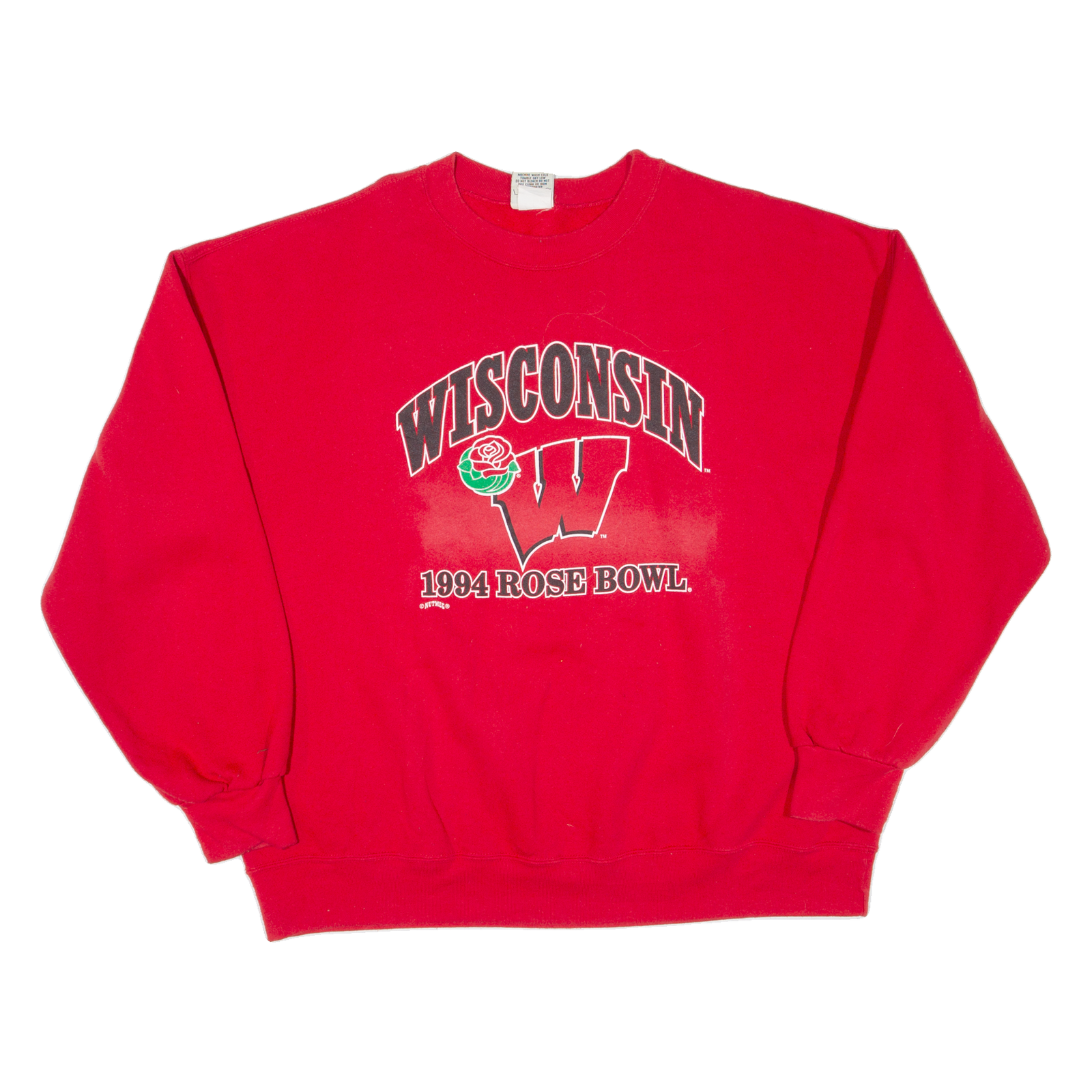 NUTMEG Wisconsin 1994 Rose Bowl Mens Sweatshirt Red 90s USA XL Refurbished - N/A refurbished available on Cerqular