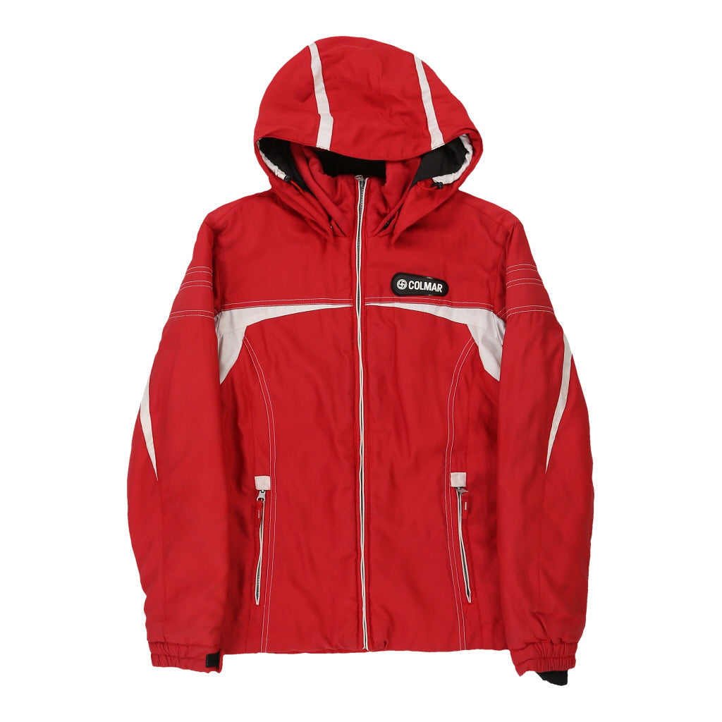 Age 11-12 Colmar Jacket - Medium Red Nylon Blend Refurbished - Thrifted (note: this is a term often used to describe second- refurbished available on Cerqular