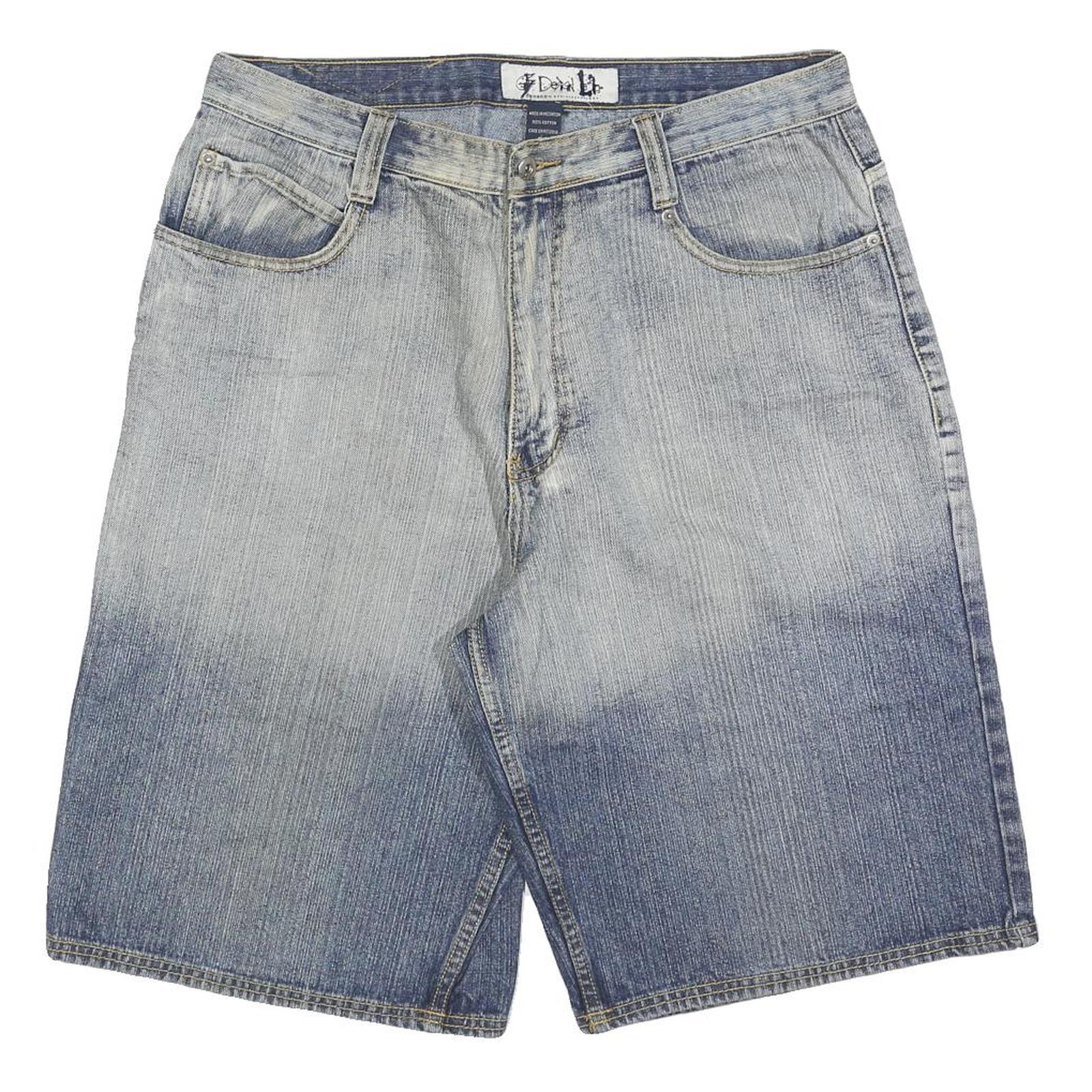 GODBODY Mens Denim Blue Casual Shorts L W36 Cotton Blend Comfortable Refurbished - N/A refurbished available on Cerqular