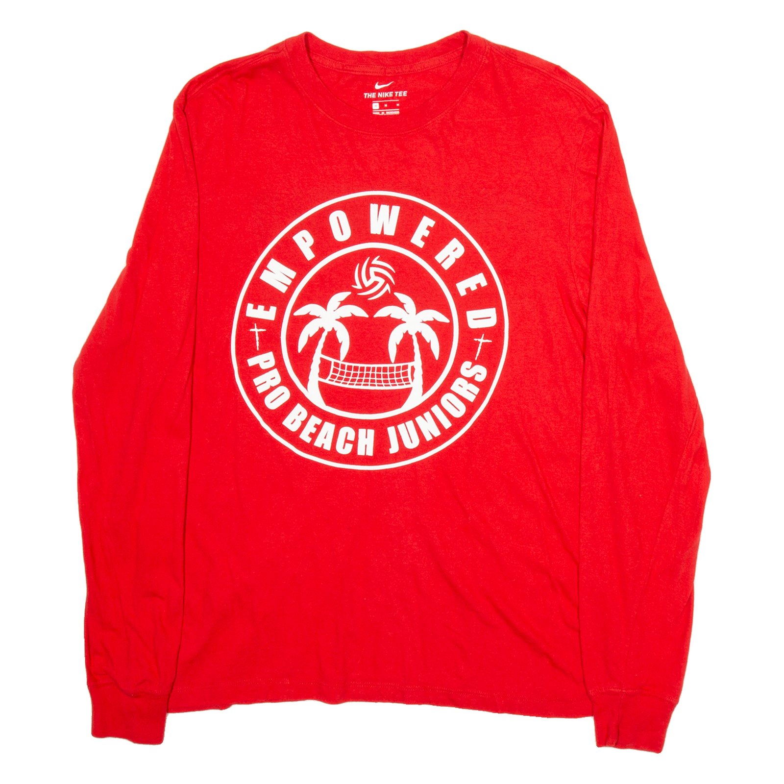 NIKE Empowered Pro Beach Juniors Mens T-Shirt Red Long Sleeve M Refurbished - N/A refurbished available on Cerqular
