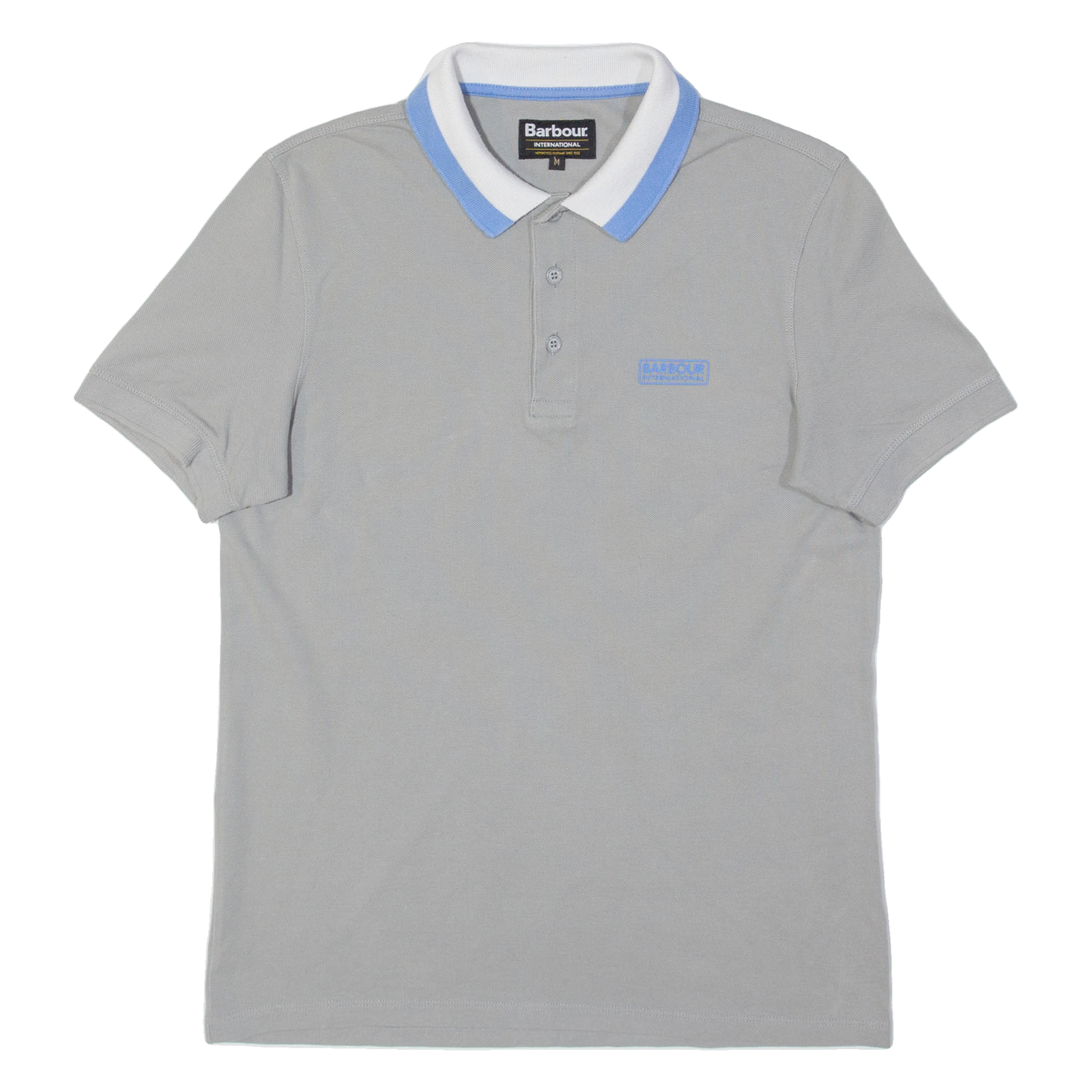 BARBOUR Mens Polo Shirt Grey M Refurbished - N/A refurbished available on Cerqular