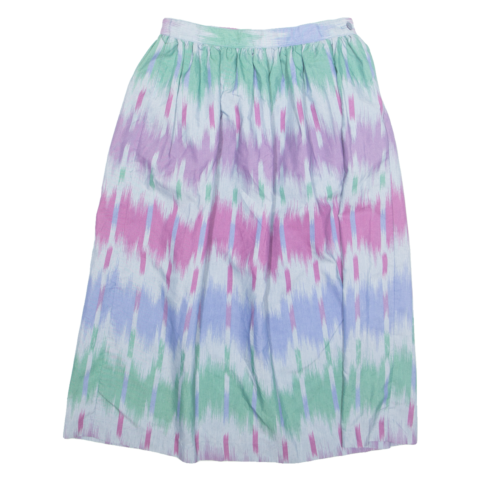 COUNTRY ONE Womens A-Line Skirt Blue Knee Length 90s Crazy Pattern M Refurbished - N/A refurbished available on Cerqular